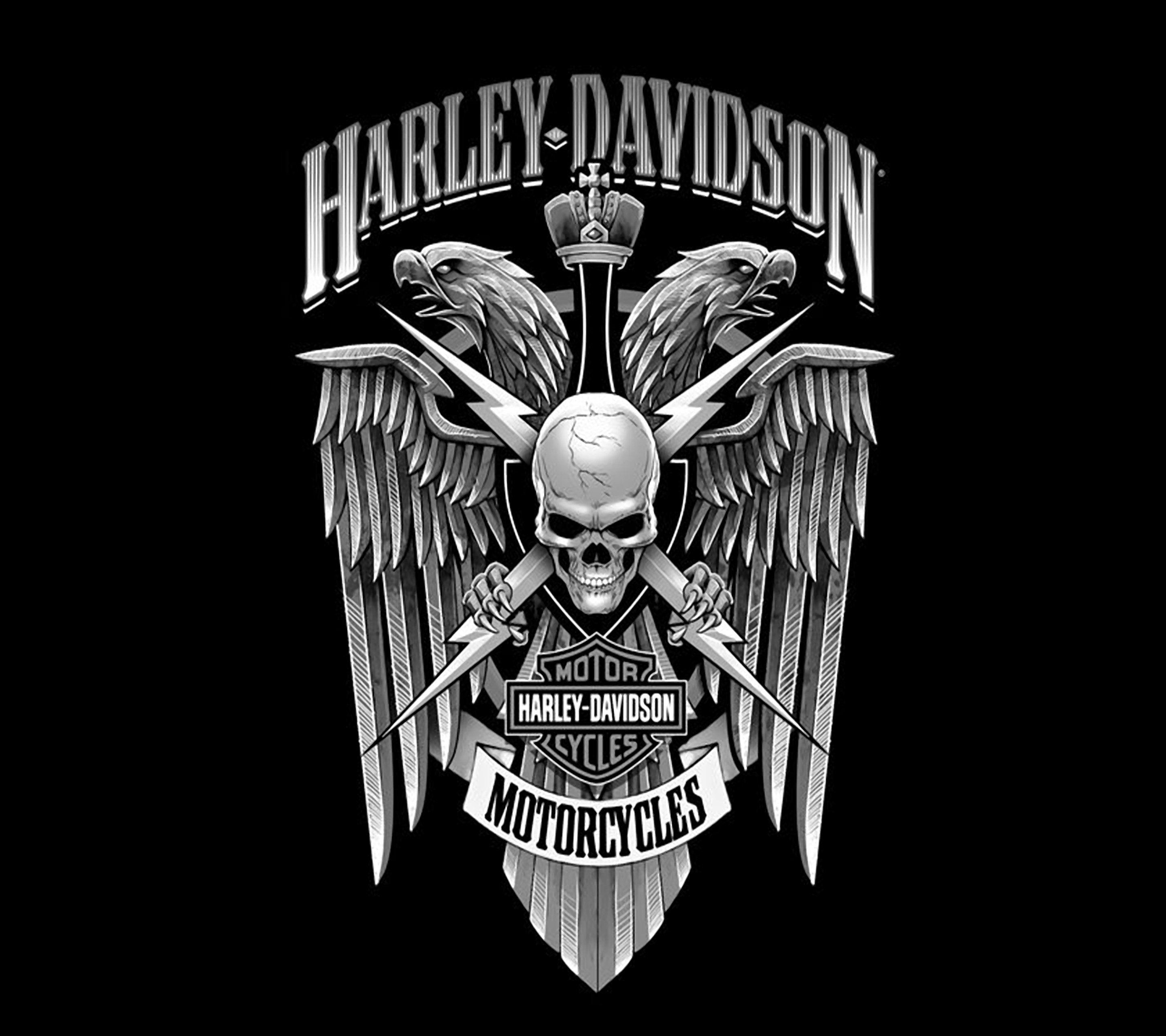 2880x2560 Harley Skull Wallpaper