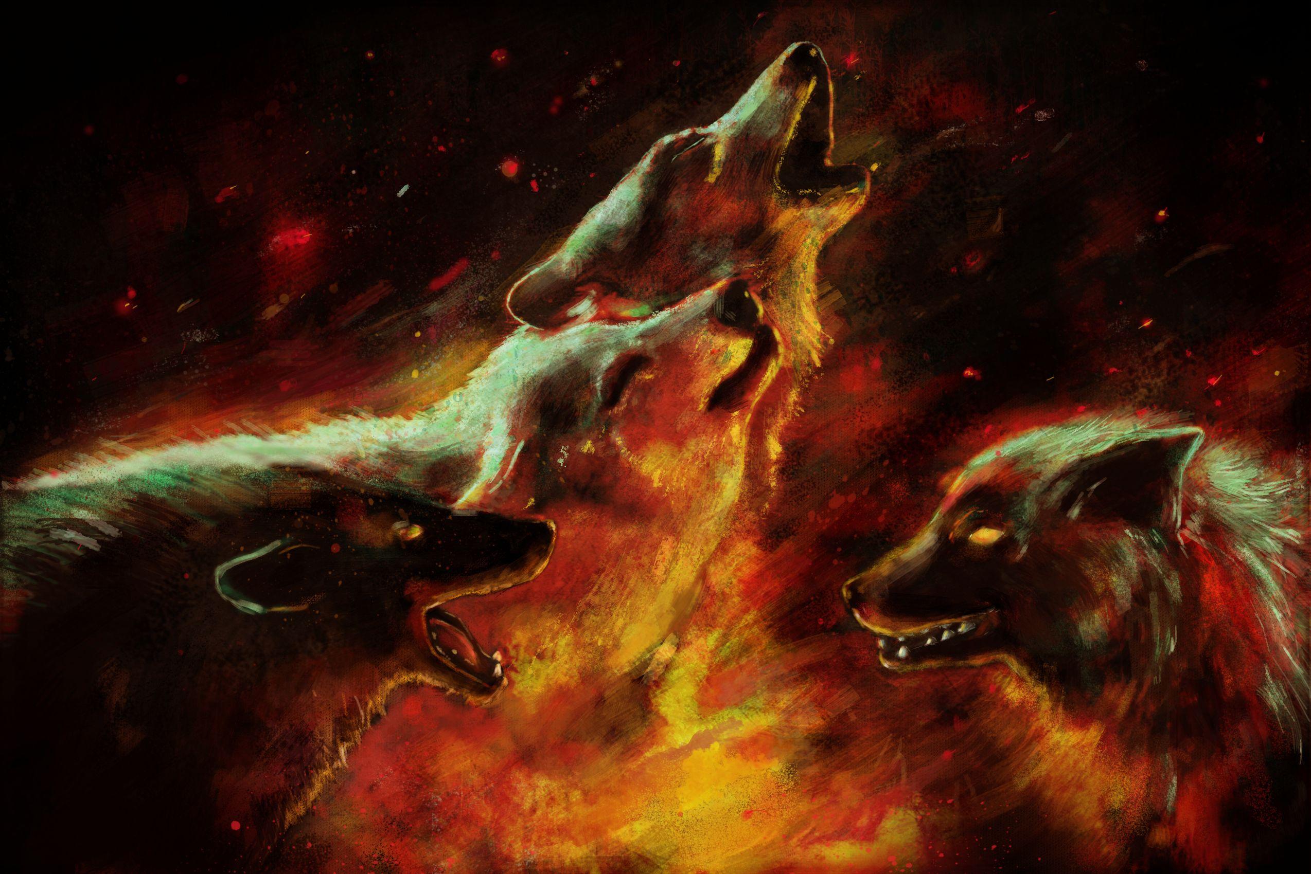 2548x1700 Firewolf Wallpaper. Firewolf Wallpaper