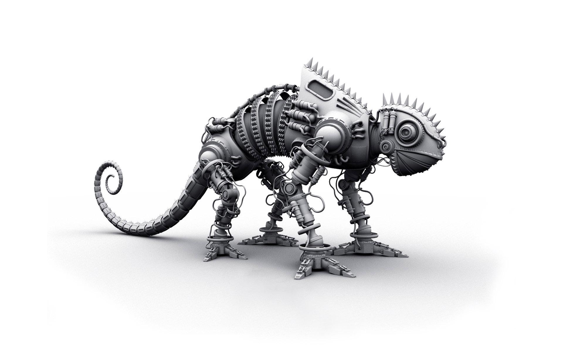 1920x1200 3D Lizard Robot Wallpaper Full HD Wallpaper. High