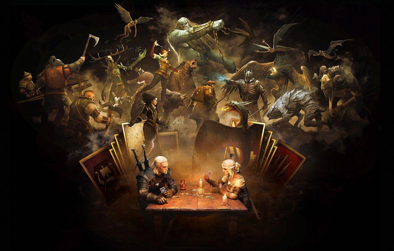 1332x850 Wallpaper card, the witcher, the Witcher, Quint, gwent, card game
