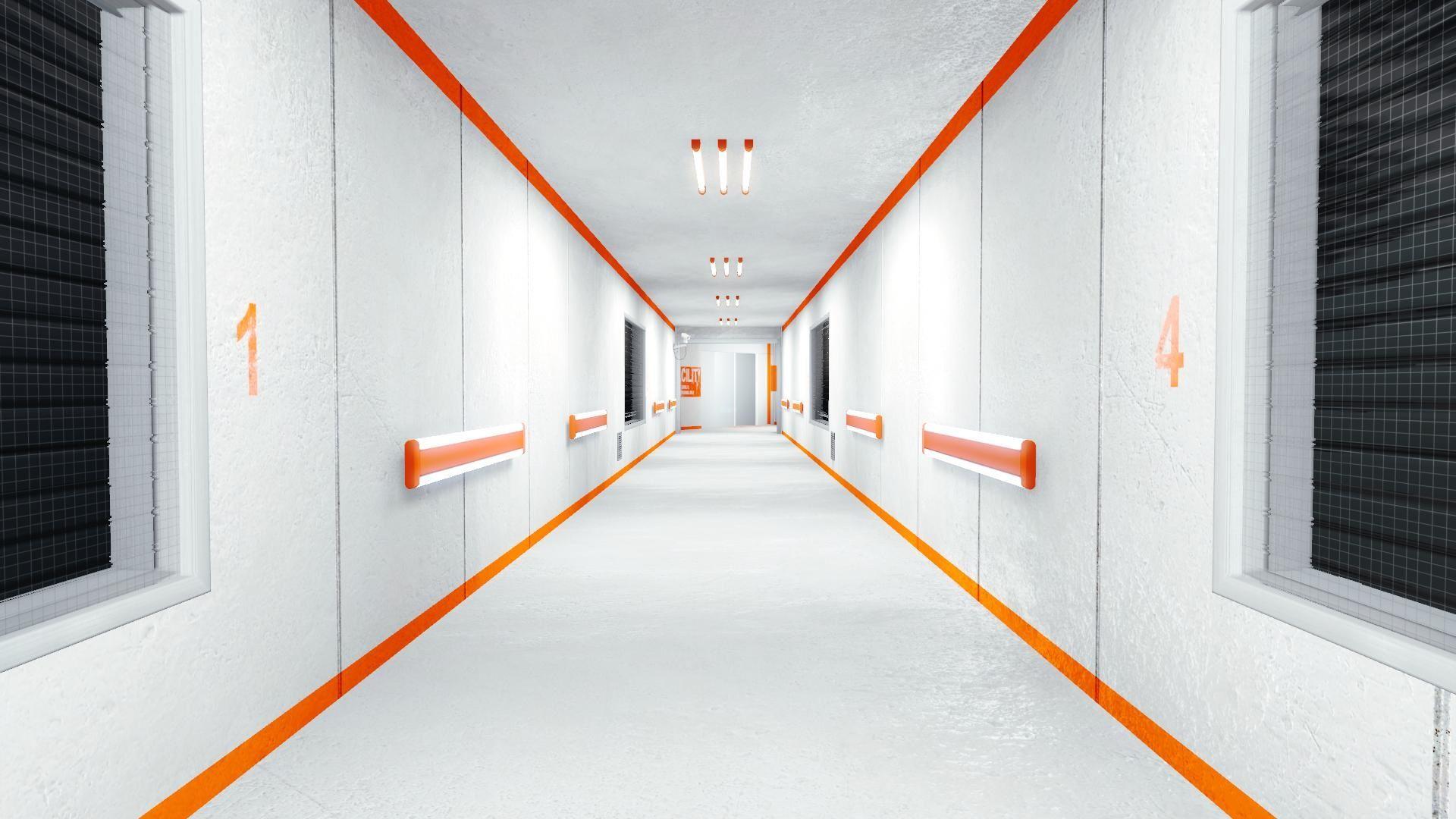 1920x1080 3D White Hallway HD Wallpaperx1080
