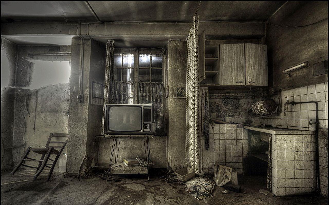 1280x800 Wallpaper Kitchen Room Old television