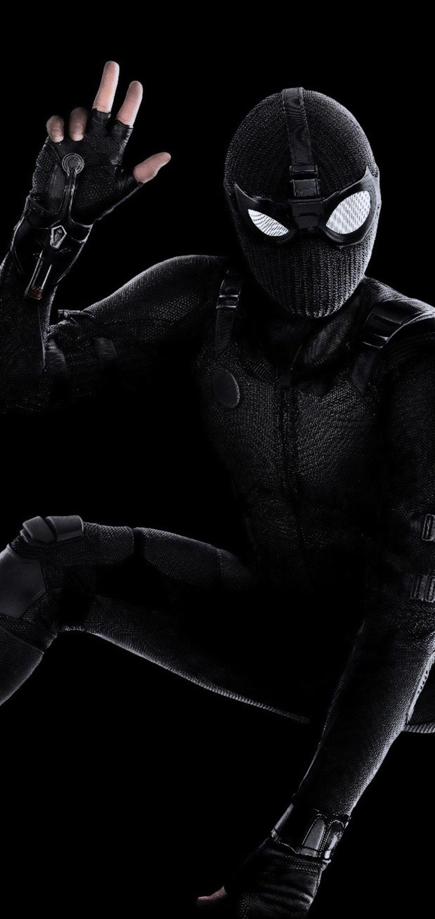 1440x3040 Download 1440x3040 Spider Man: Far From Home, Black Suit