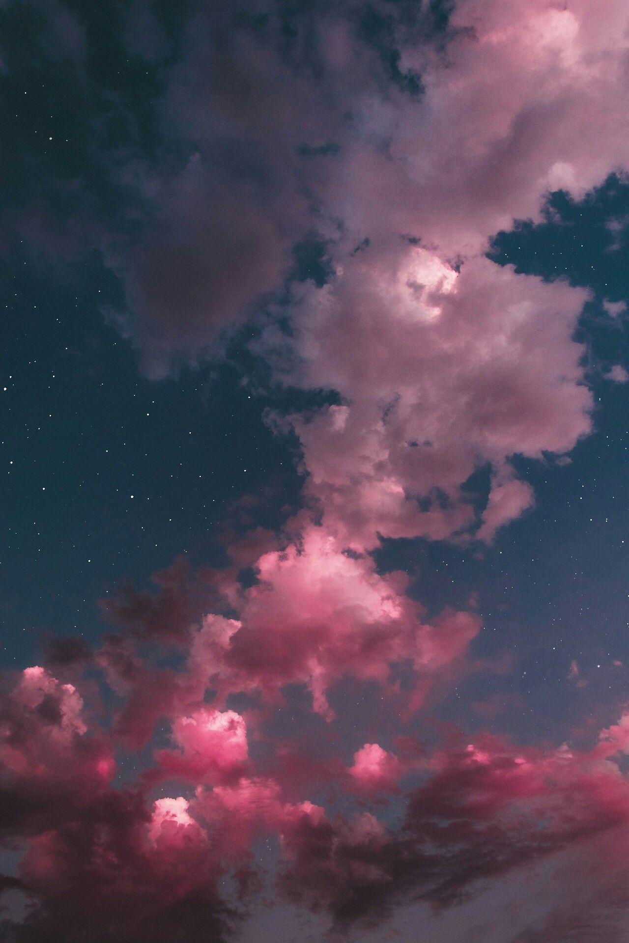 1280x1920 Pink Clouds Aesthetic hình nền