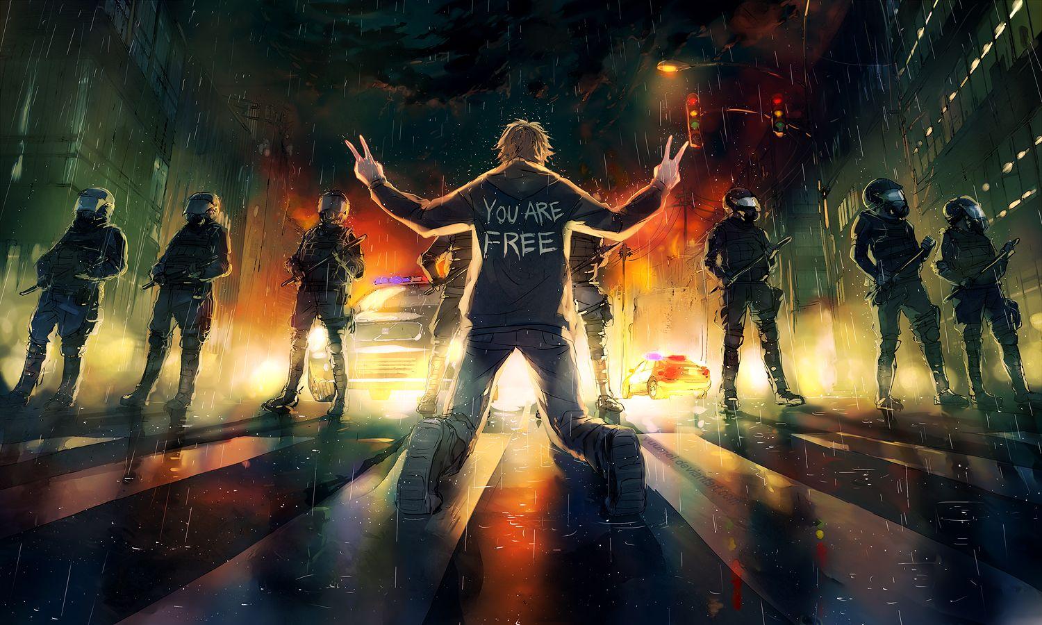 1500x900 Police Car Anime Image Board