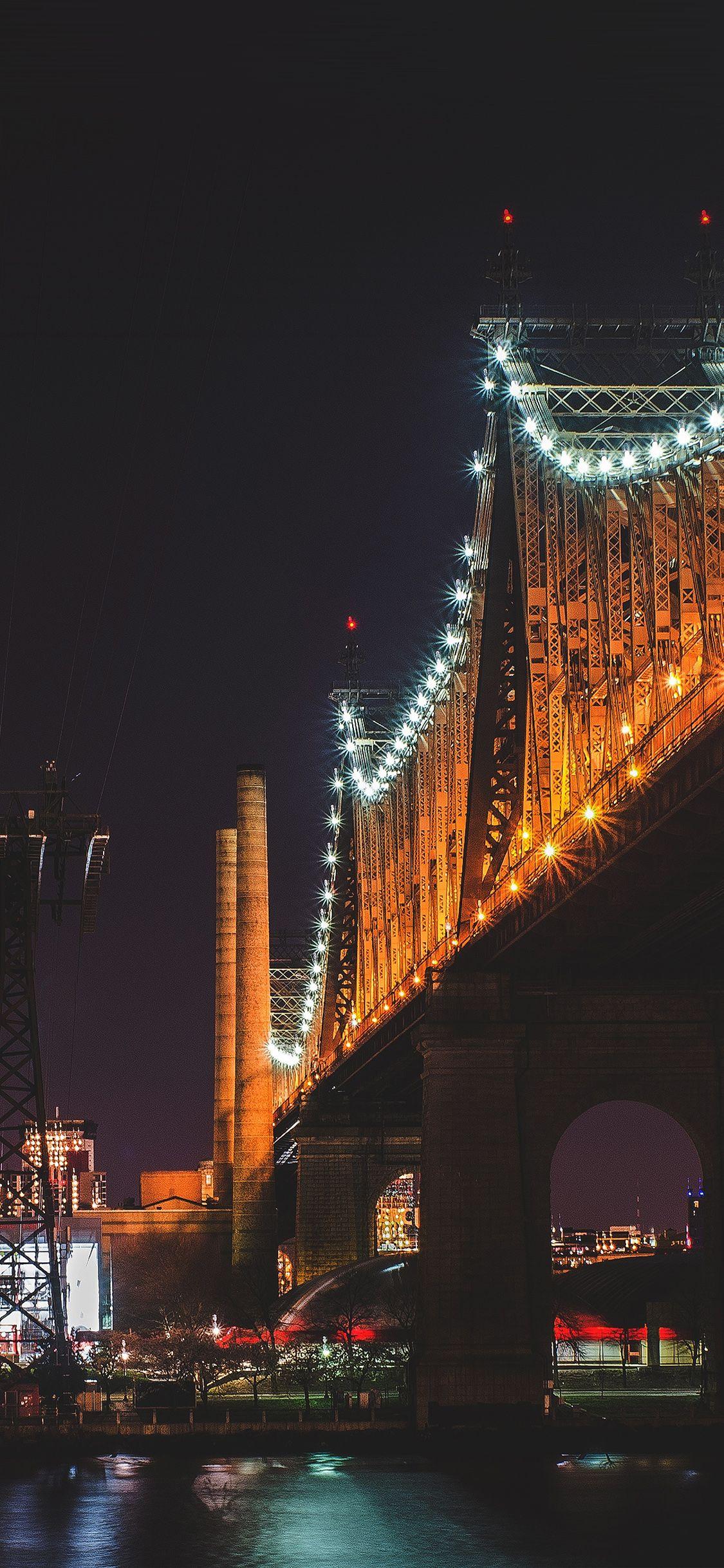 1125x2436 iPhone 8 wallpaper. bridge night river