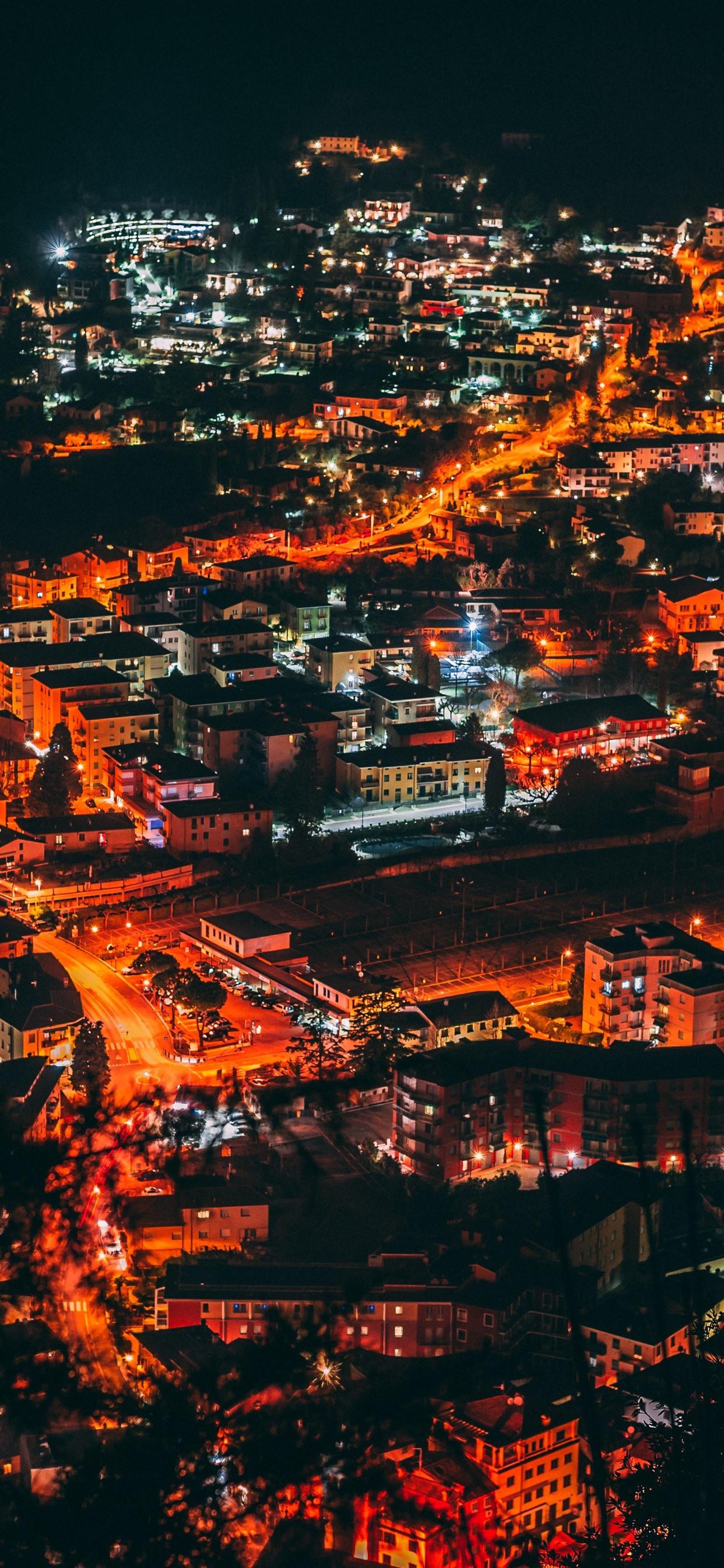 1242x2688 City At Night, Top View, Lights 1242x2688 IPhone 11 Pro XS Max