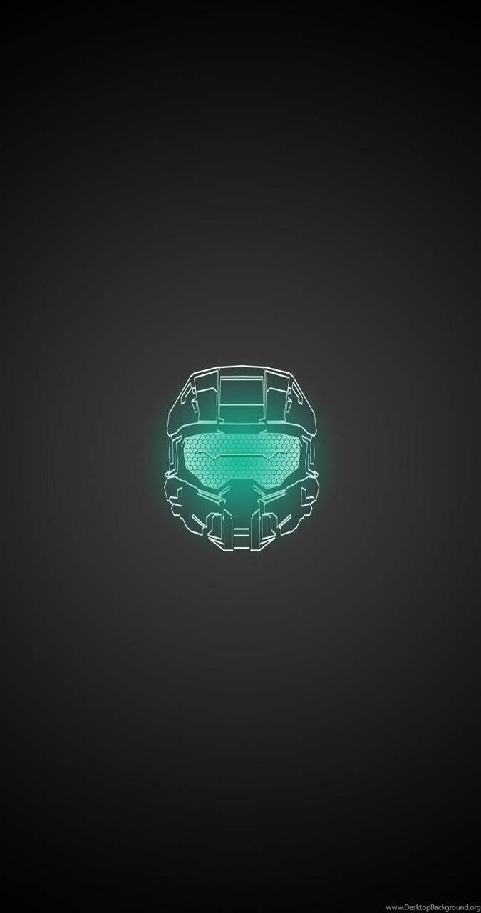 675x1280 Glowing Halo Helmet wallpaper