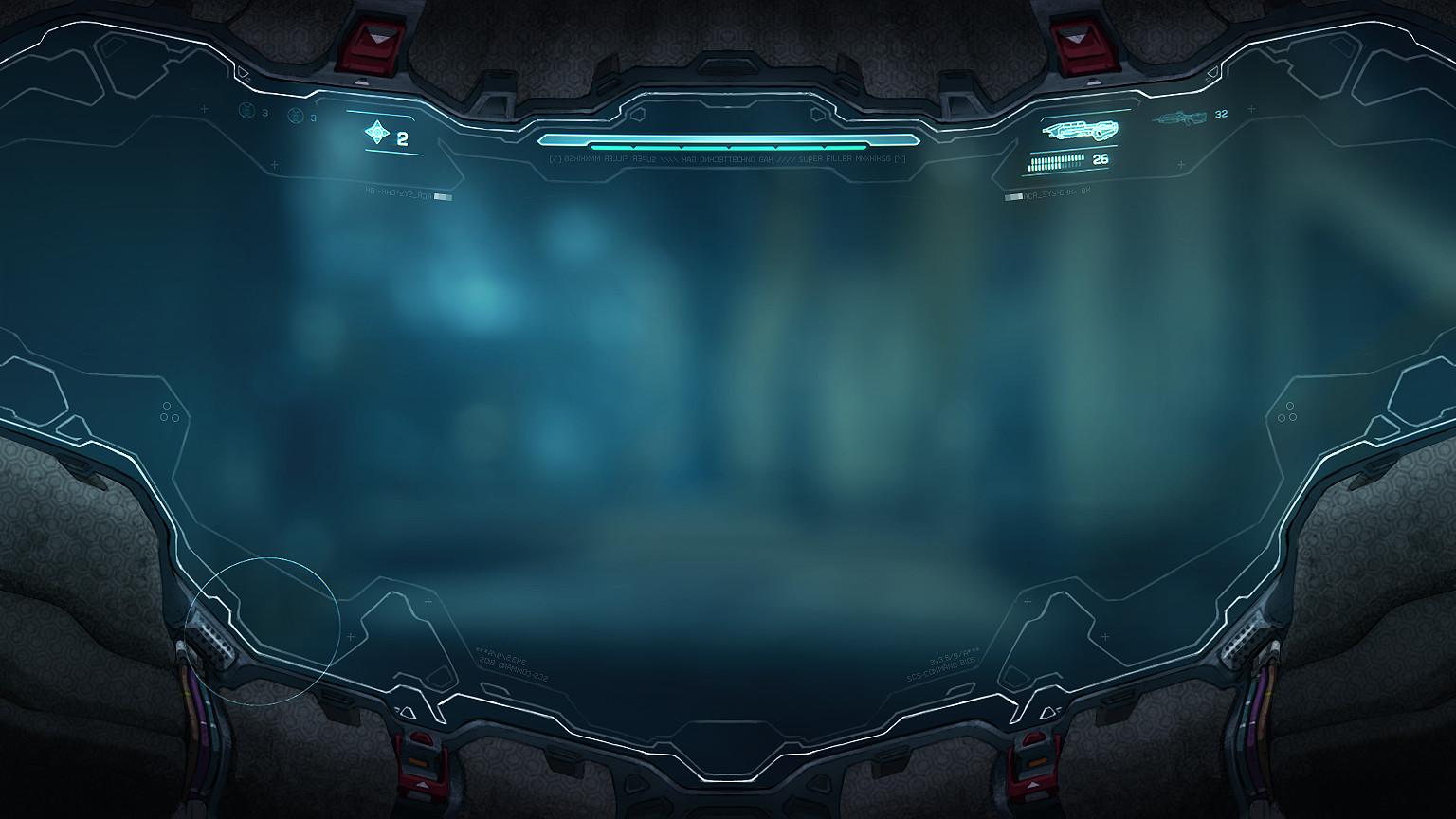 1536x864 Halo 5 / Early Spartan Helmet Interior Concept & Hud