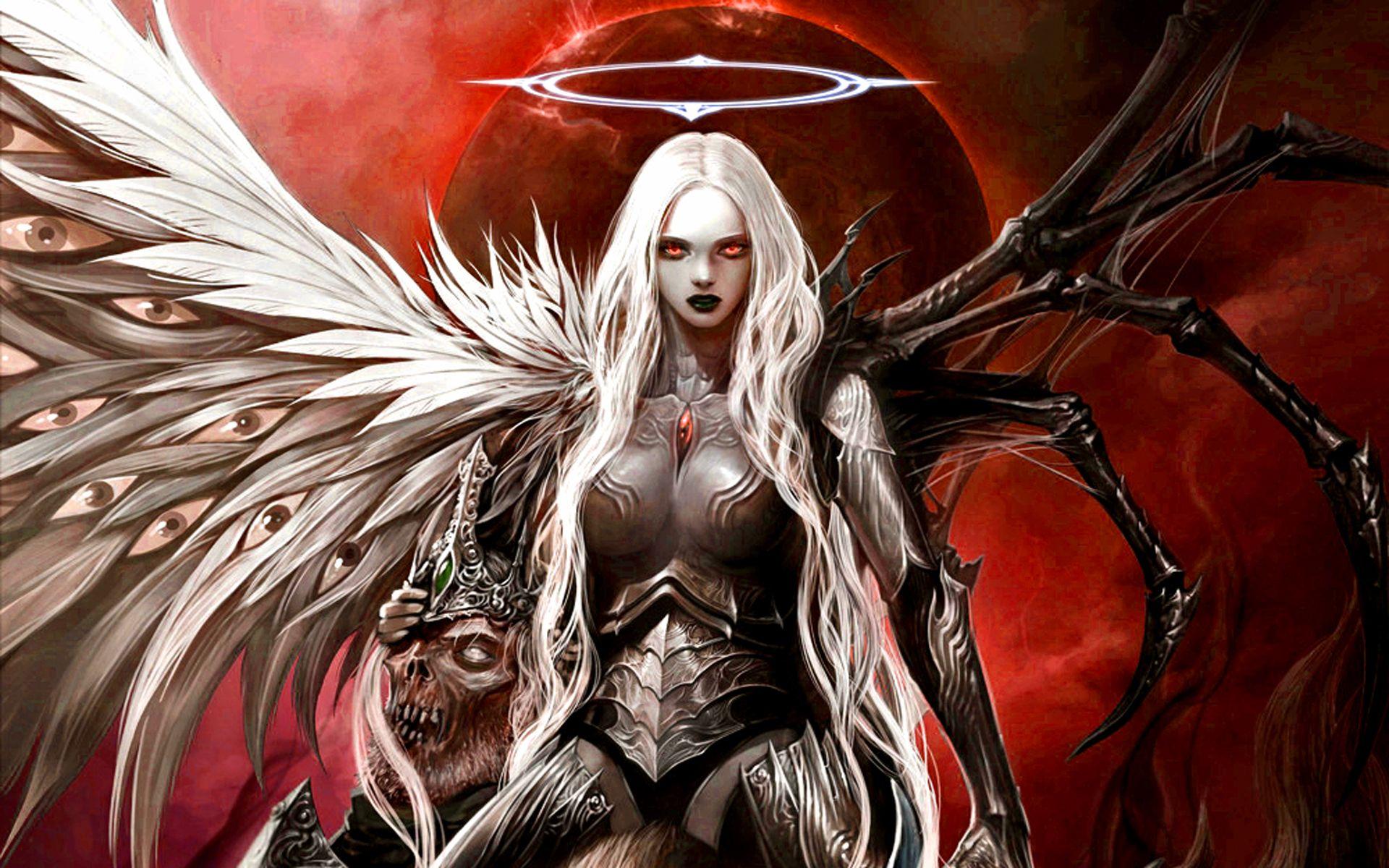 1920x1200 angel, Dark, Demon, Fantasy, Skull Wallpaper HD / Desktop and Mobile Background