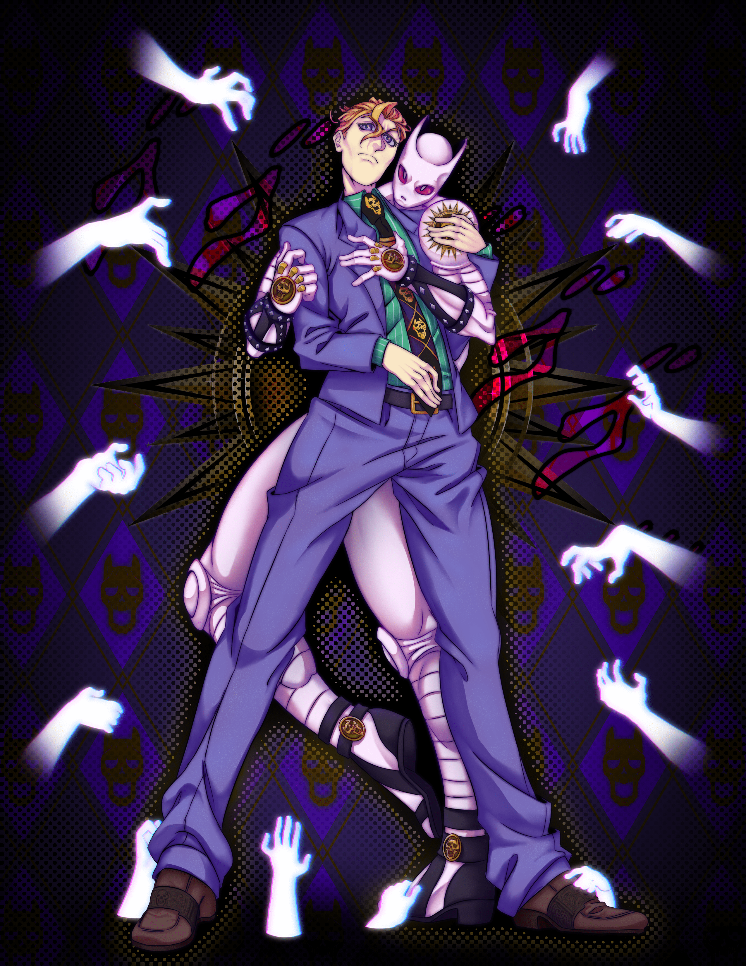 2550x3300 Yoshikage Kira Wallpaper