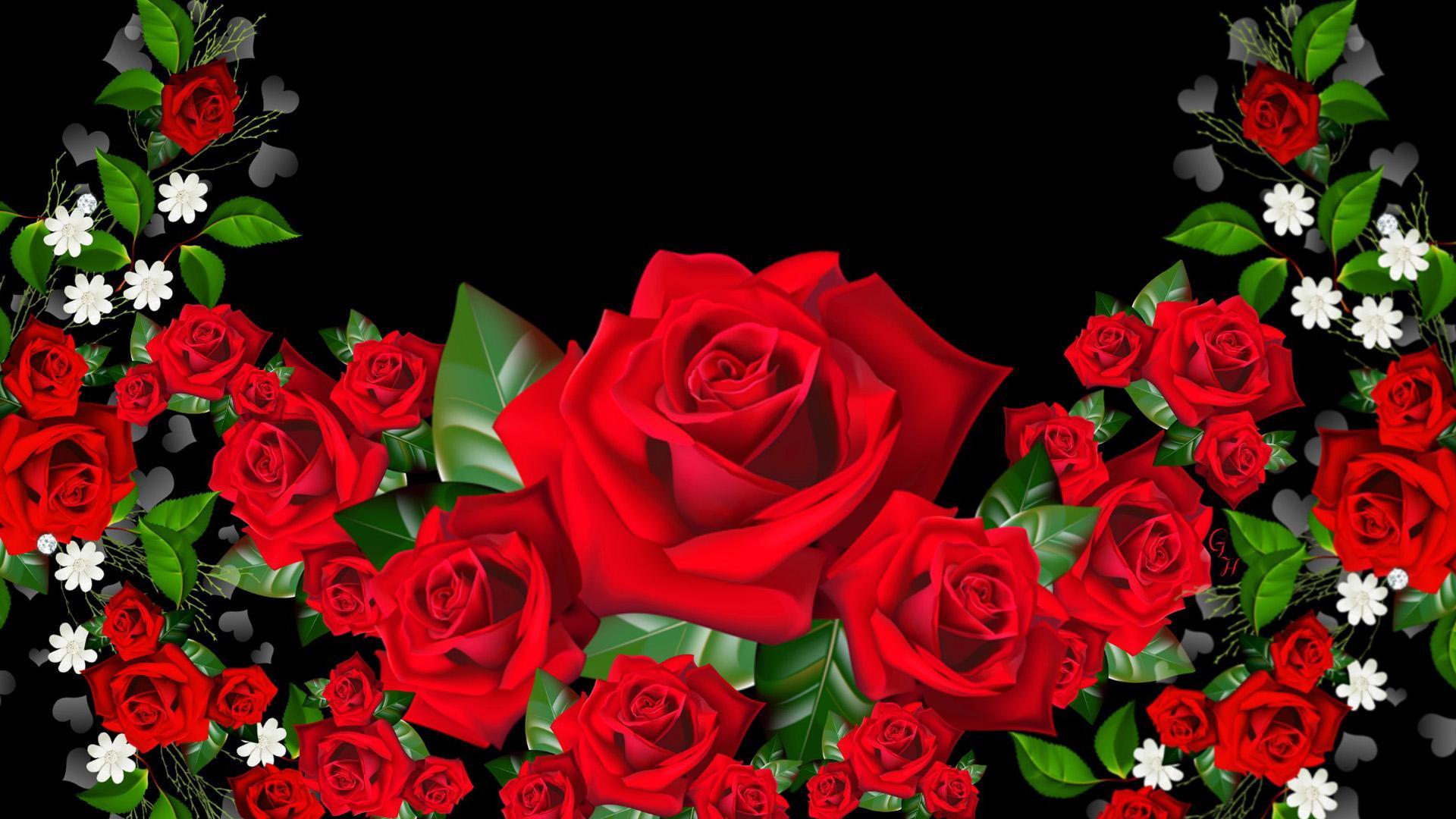 1920x1080 3D Rose Wallpaper Tải xuống miễn phí - 3D Flower Wallpaper Rose