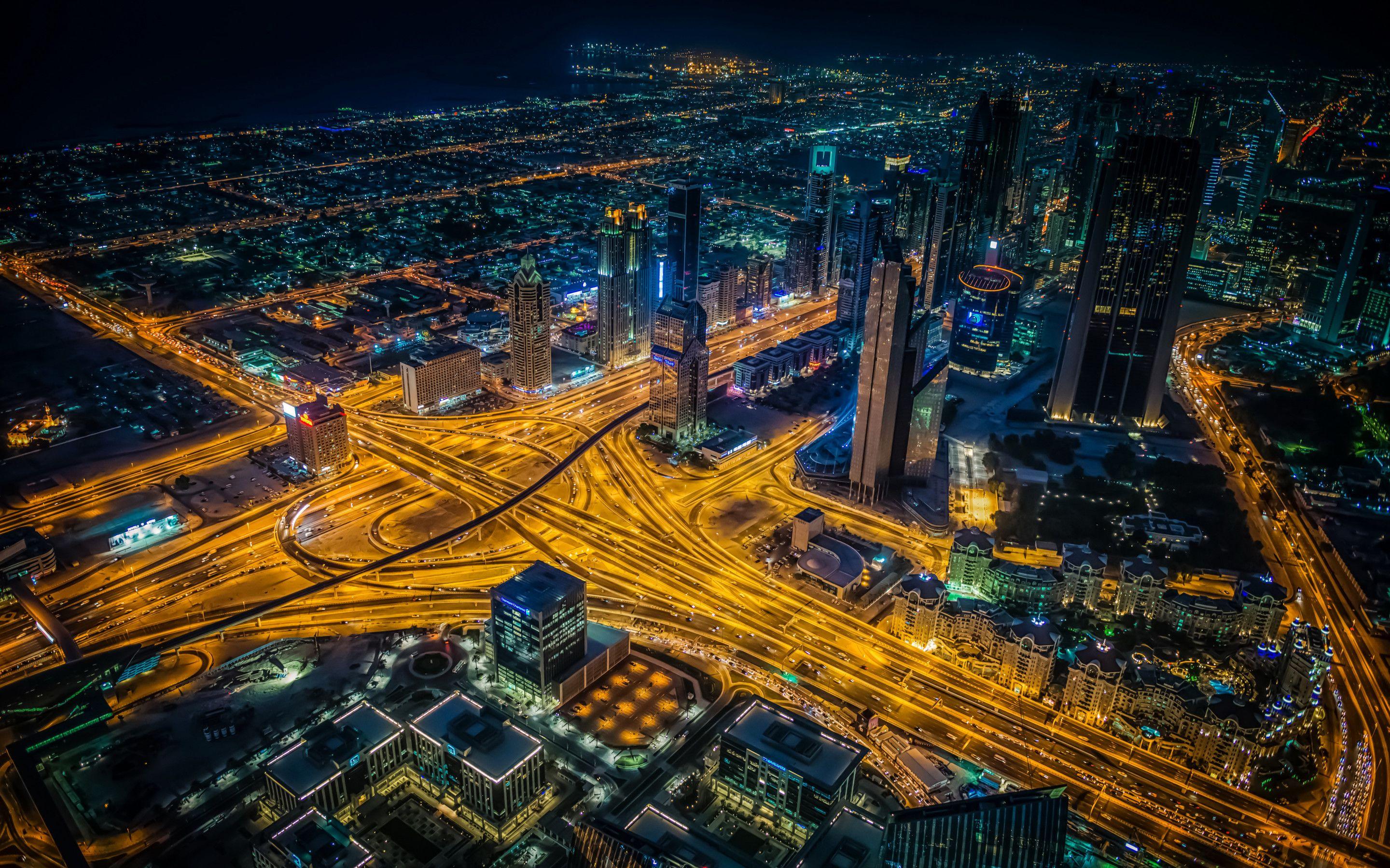 2880x1800 Dubai Building Lights Skycrappers 4k Macbook Pro Retina