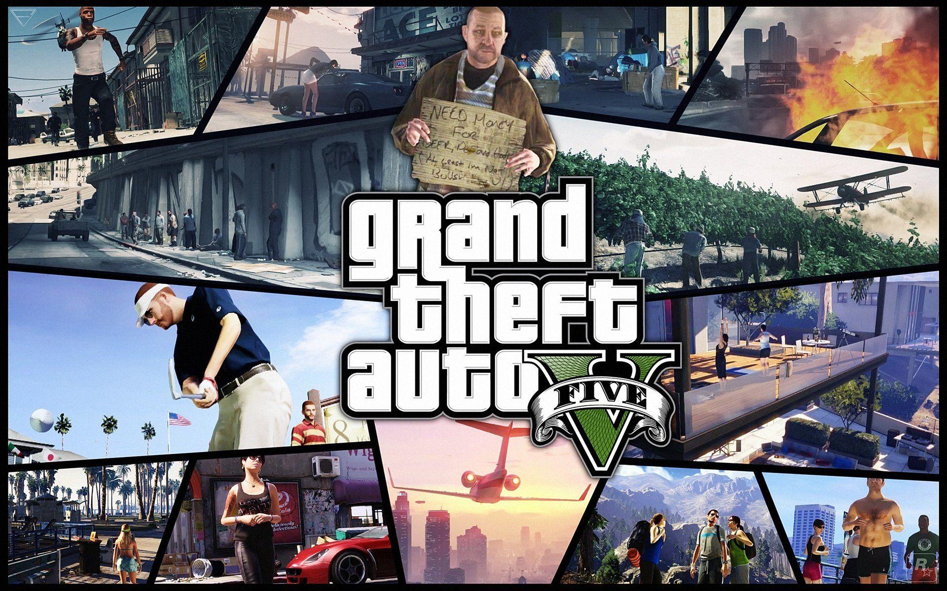 1920x1200 GTA V PS4 Wallpaper