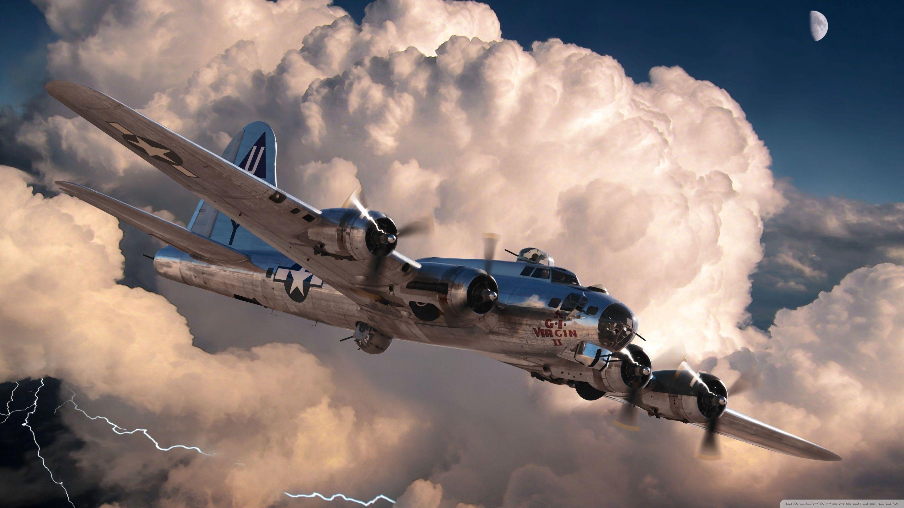 2880x1620 World War 2 Plane Ultra HD Desktop Background Wallpaper for 4K UHD