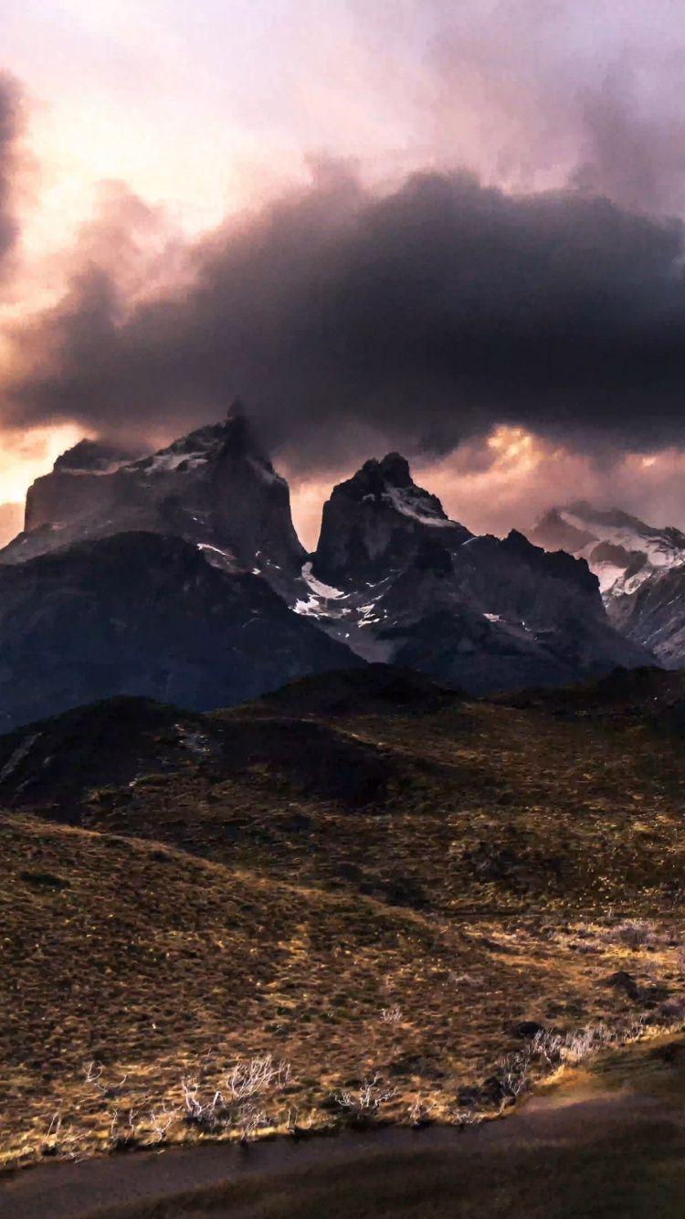 750x1334 Chile, Patagonia, Ridge, Wilderness, Mountain Wallpaper