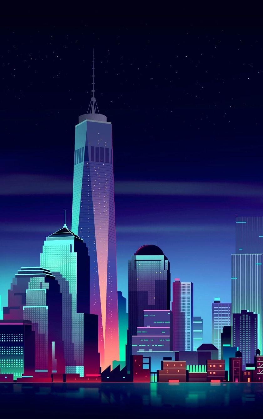 840x1336 NYC Minimalist 840x1336 Resolution Wallpaper, HD