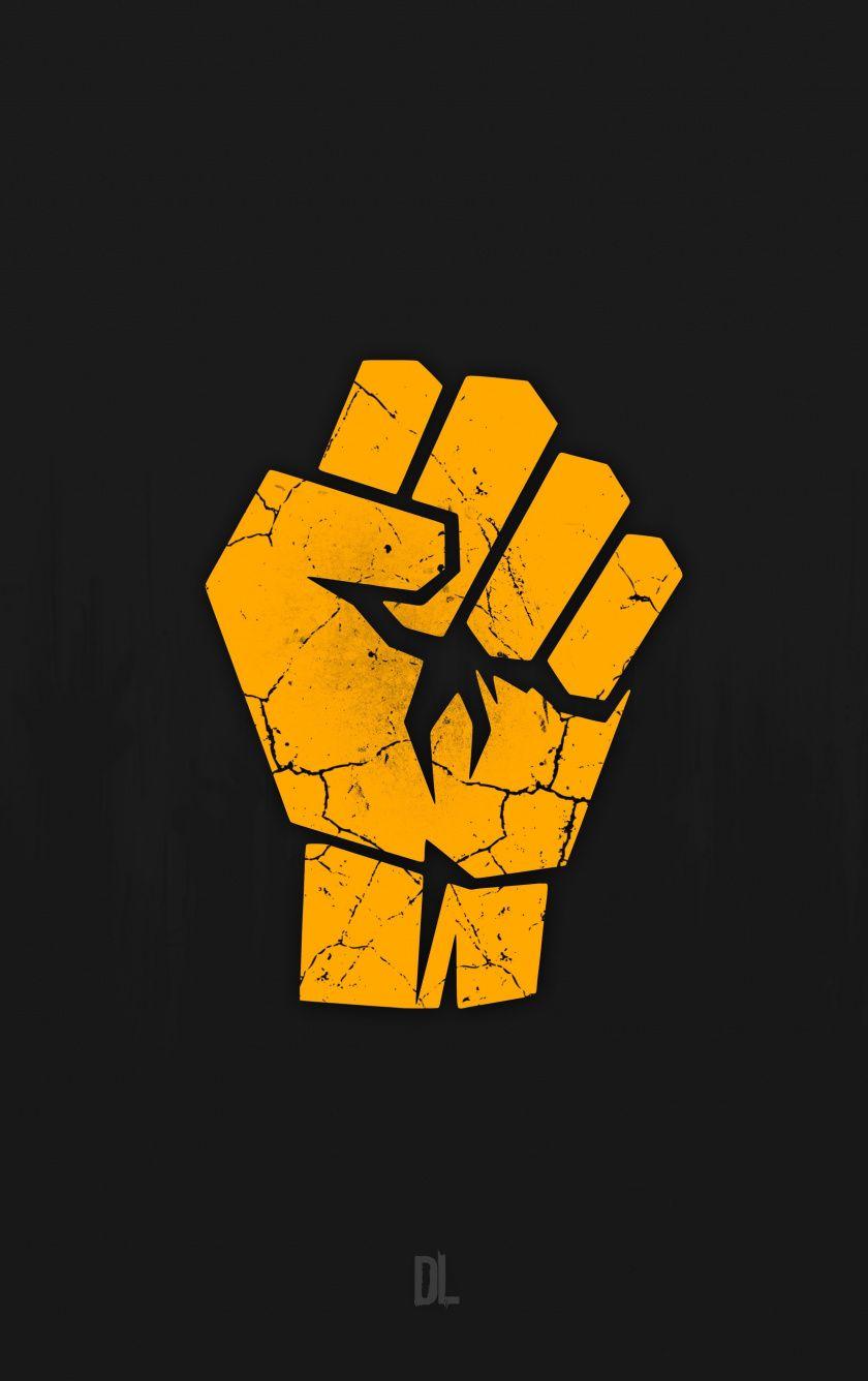 840x1336 Download 840x1336 wallpaper fist, dying light, video game, minimal