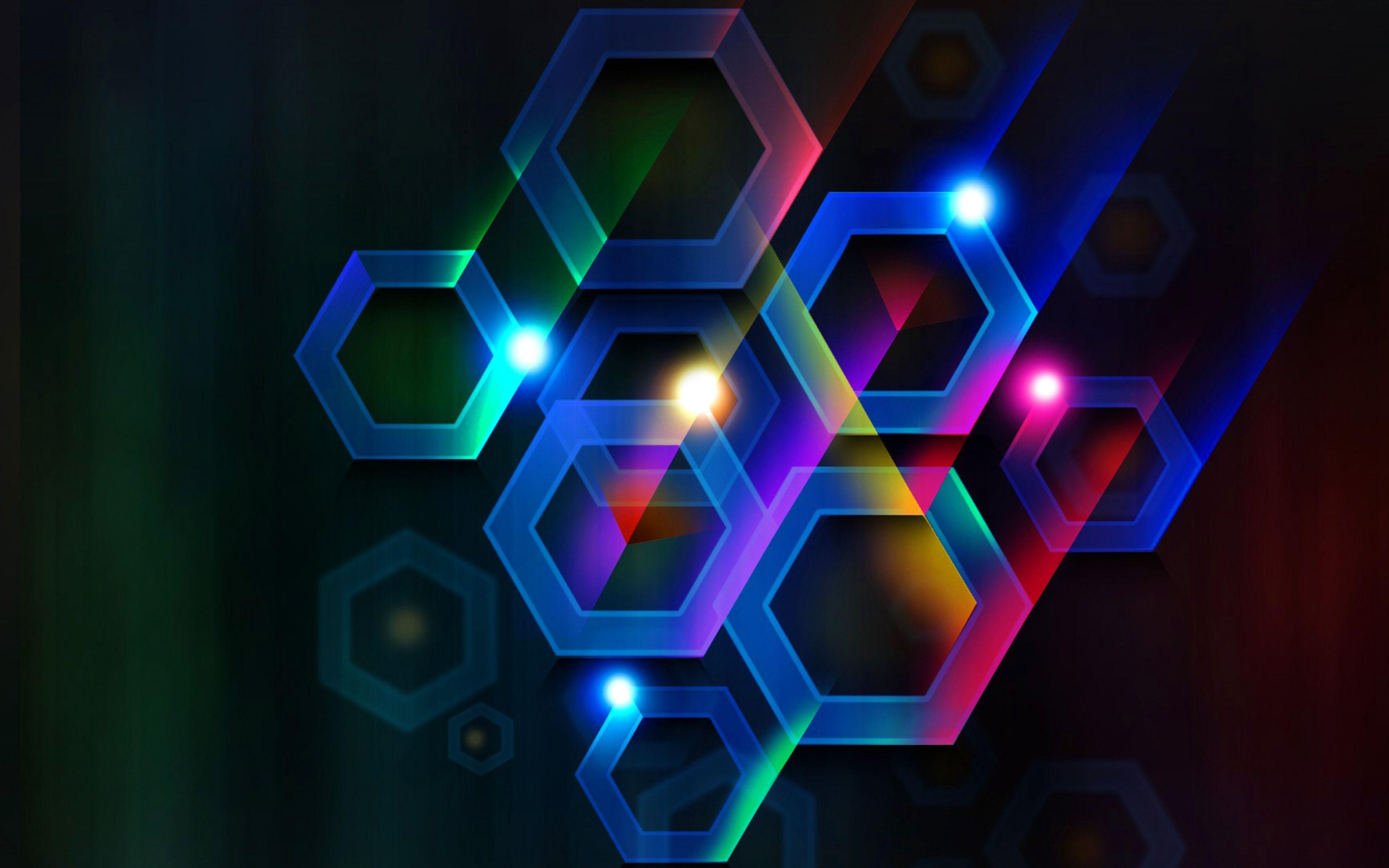 3840x2400 High Quality Hexagon Wallpaper. Full HD Picture
