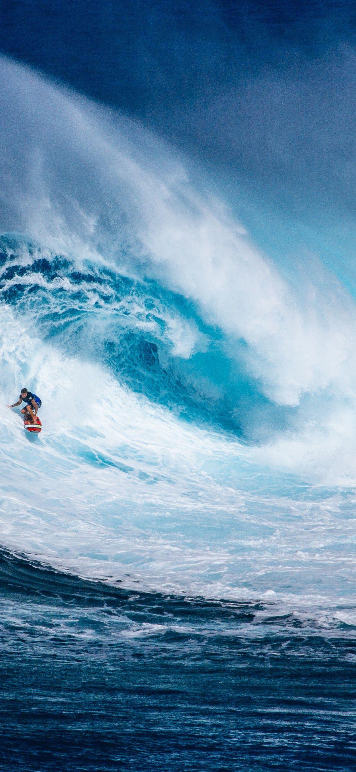 1242x2688 Surfing Ocean Waves Nature Scenery 4K Wallpaper