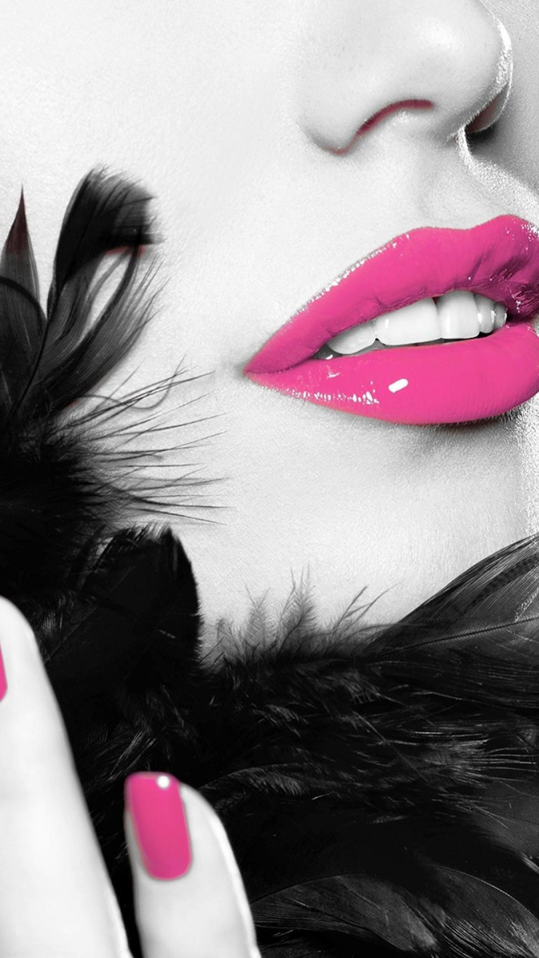 Pink Lips Wallpapers Top Free Pink Lips Backgrounds WallpaperAccess