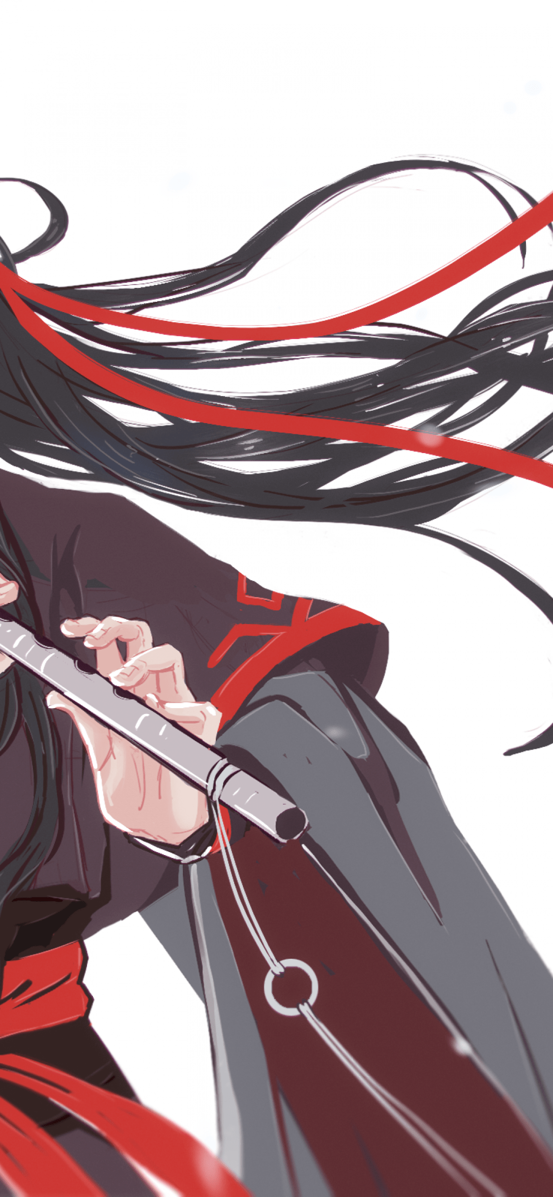 Mo dao zu shi, wei wuxian, flute, red eyes, shoujo, Anime, HD wallpaper