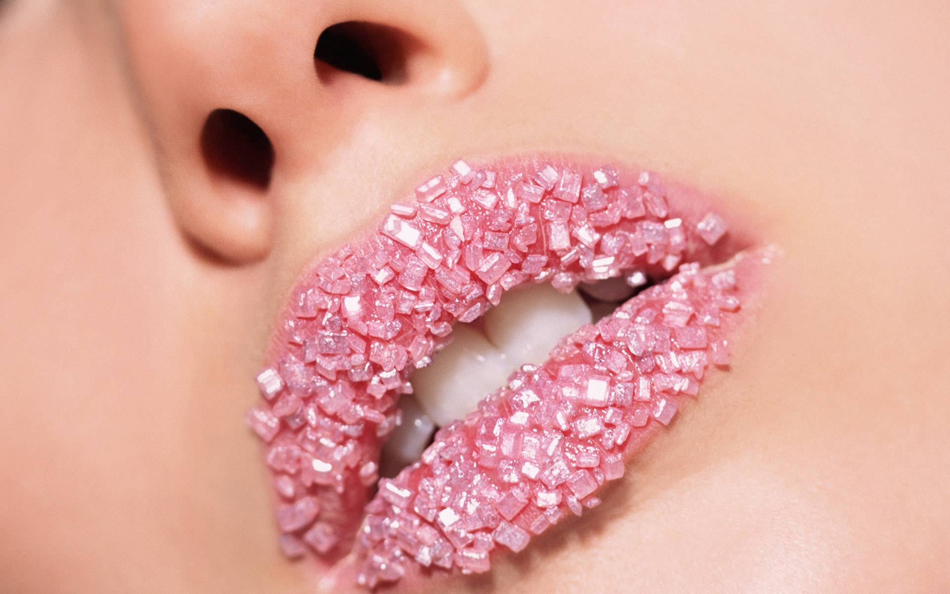 1920x1200 Pink Lips Wallpaper