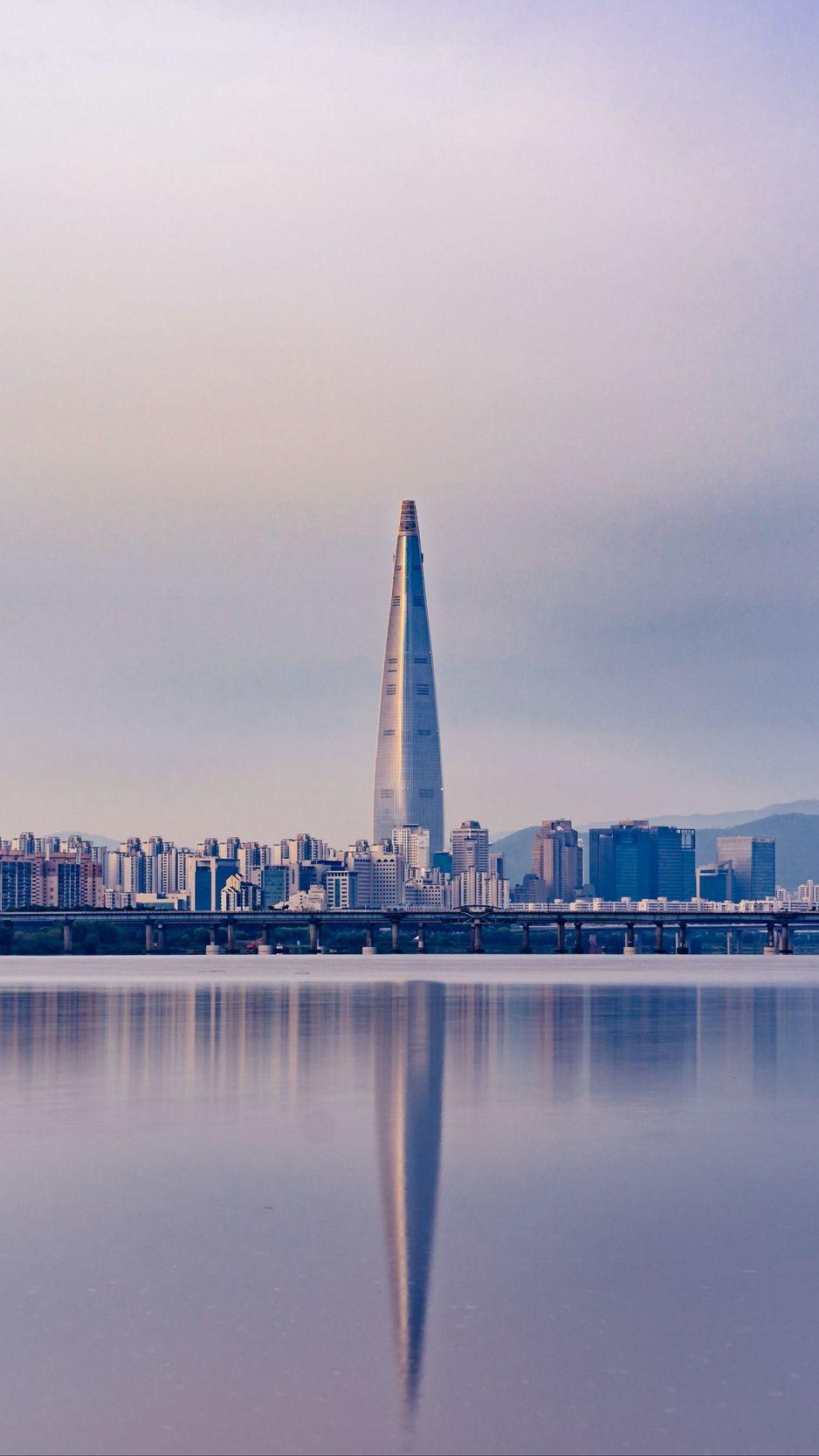 938x1668 Download wallpaper 938x1668 panorama, skyscraper, seoul, south