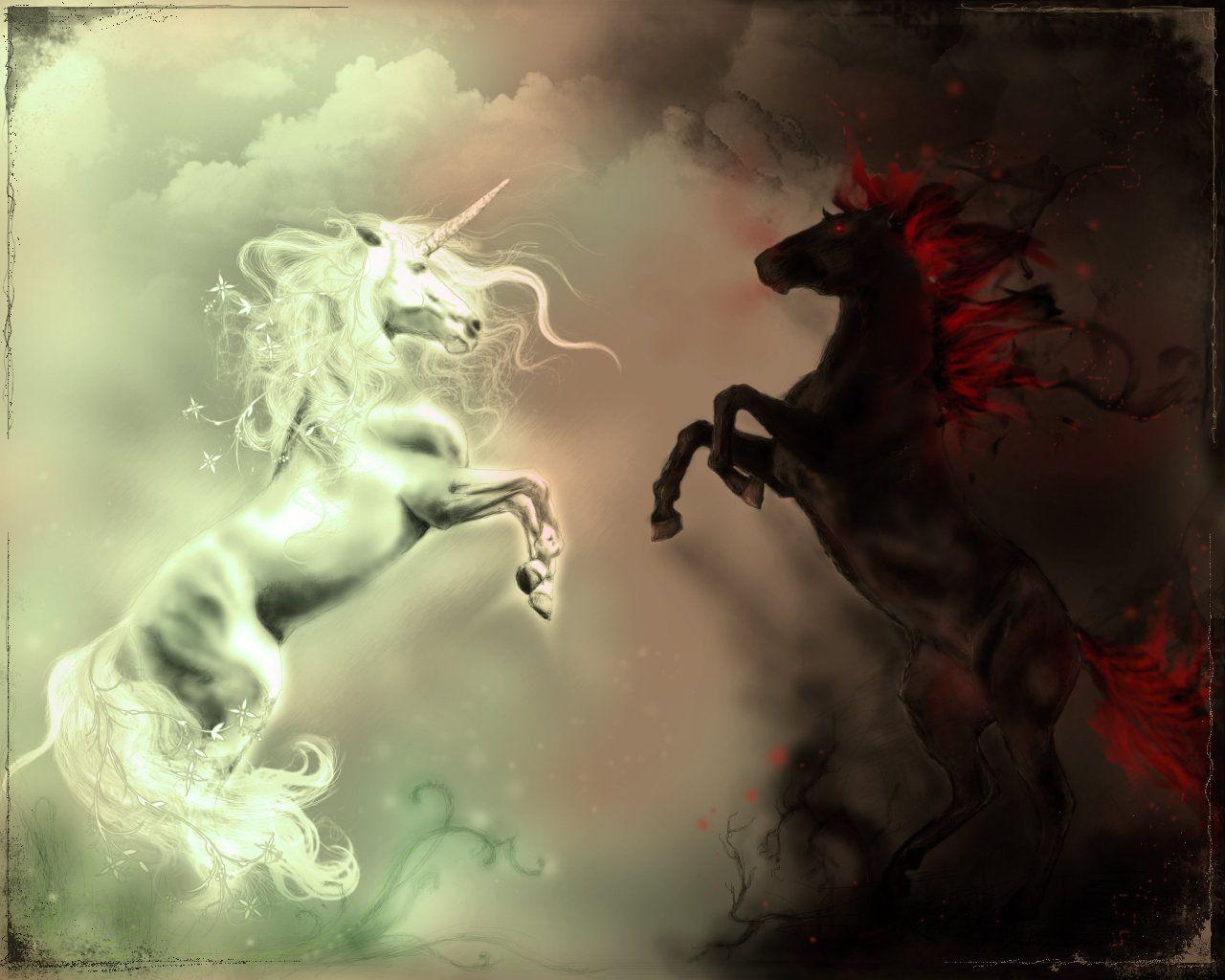 1280x1024 Unicorn Vs. Nightmare By Taure Taulea. Unicorn And Fairies