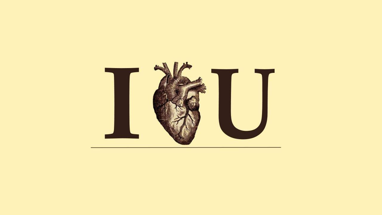 1280x720 I heart U desktop PC and Mac wallpaper