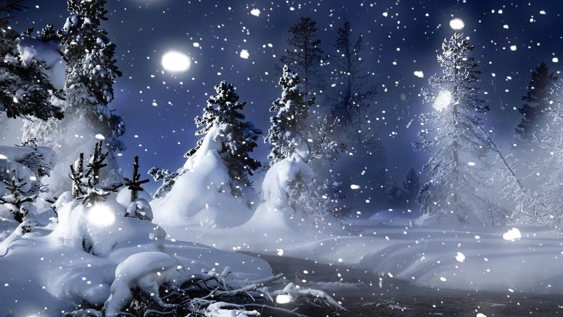 1920x1080 nature, Landscapes, Christmas, Trees, Forest, Snowing, Snowflakes