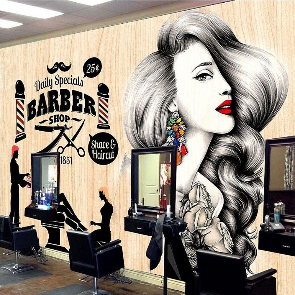 1000x1000 Dropship Custom Mural Hairdressing Salon Hair Salon Background