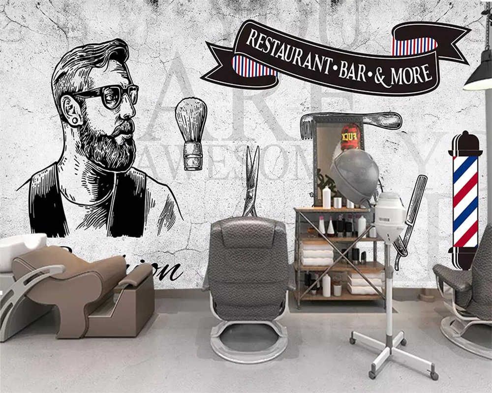 1000x800 beibehang Custom wallpaper 3D mural personality retro cement wall