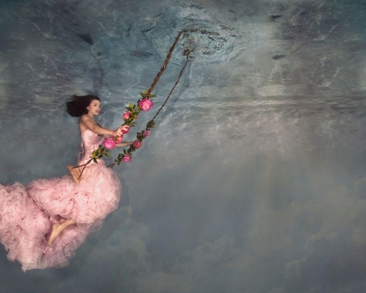 1280x1024 Underwater Swing wallpaper. Underwater Swing