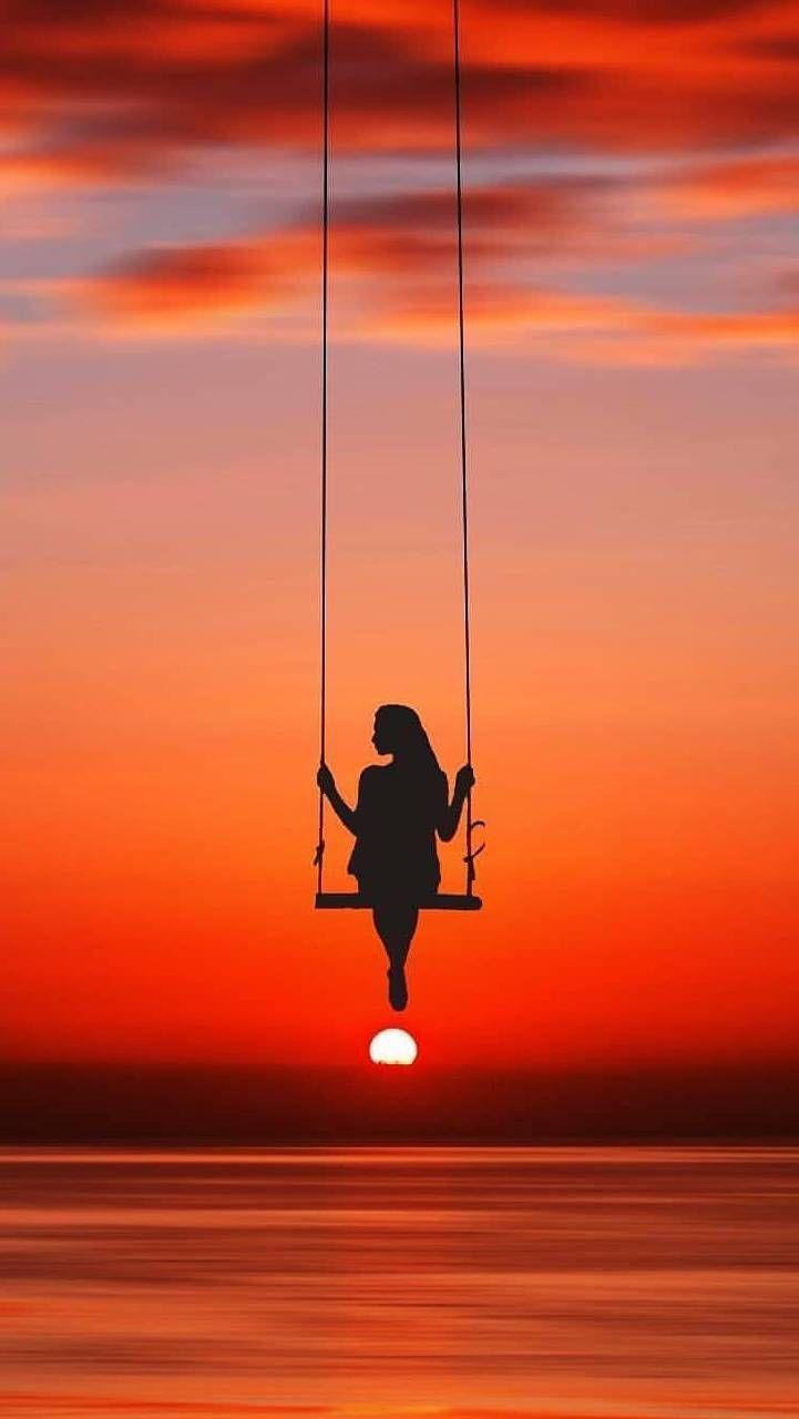 721x1280 Download Girl on a swing Wallpaper