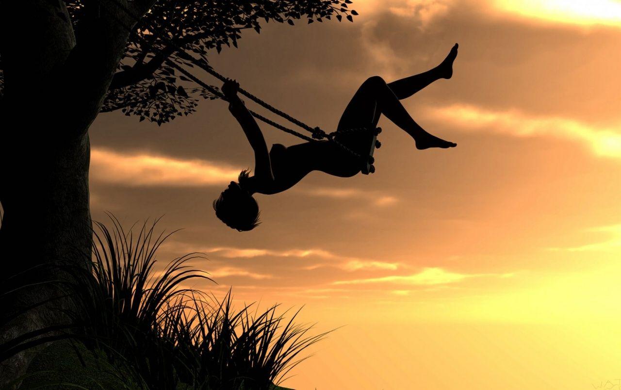 1280x804 Id- Girl on swing. wallpaper v.6.3 jpeg