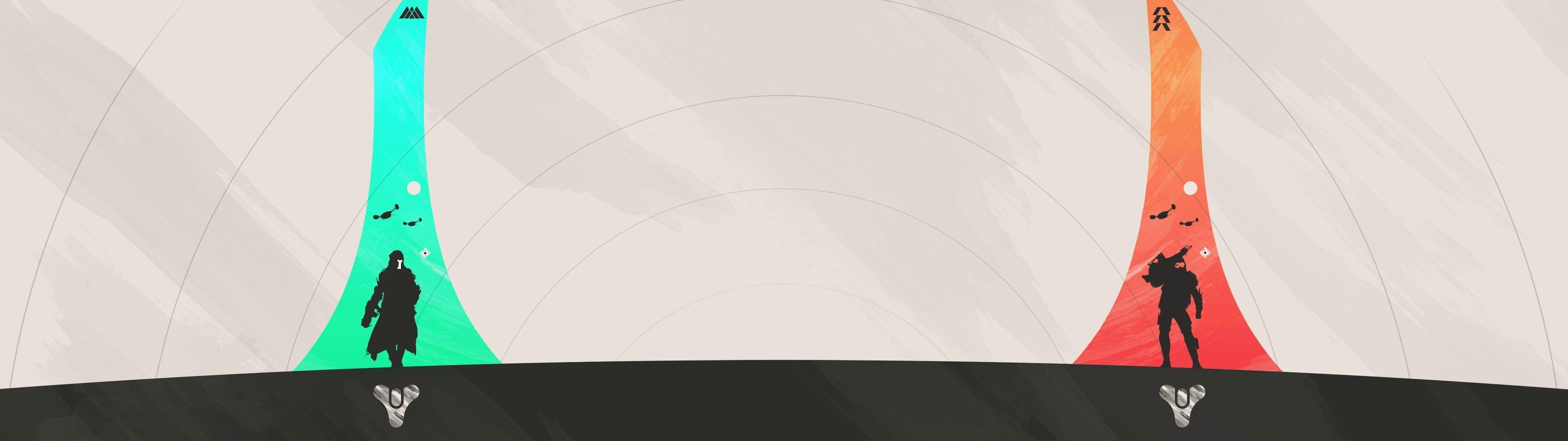 3840x1080 Halo Dual Screen Wallpaper