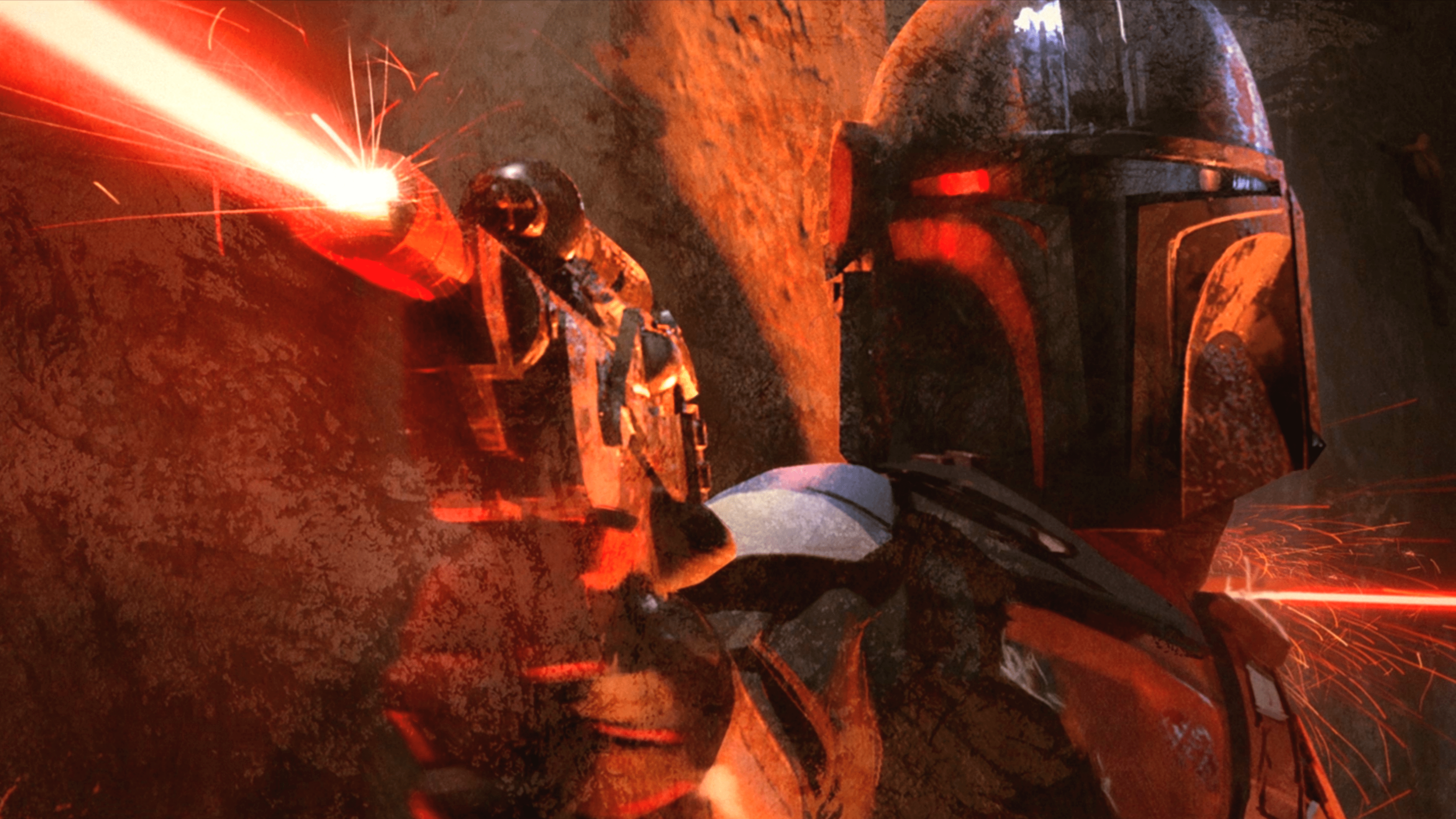 3840x2160 The Mandalorian end credits artwork super enhanced 4K 3840x2160
