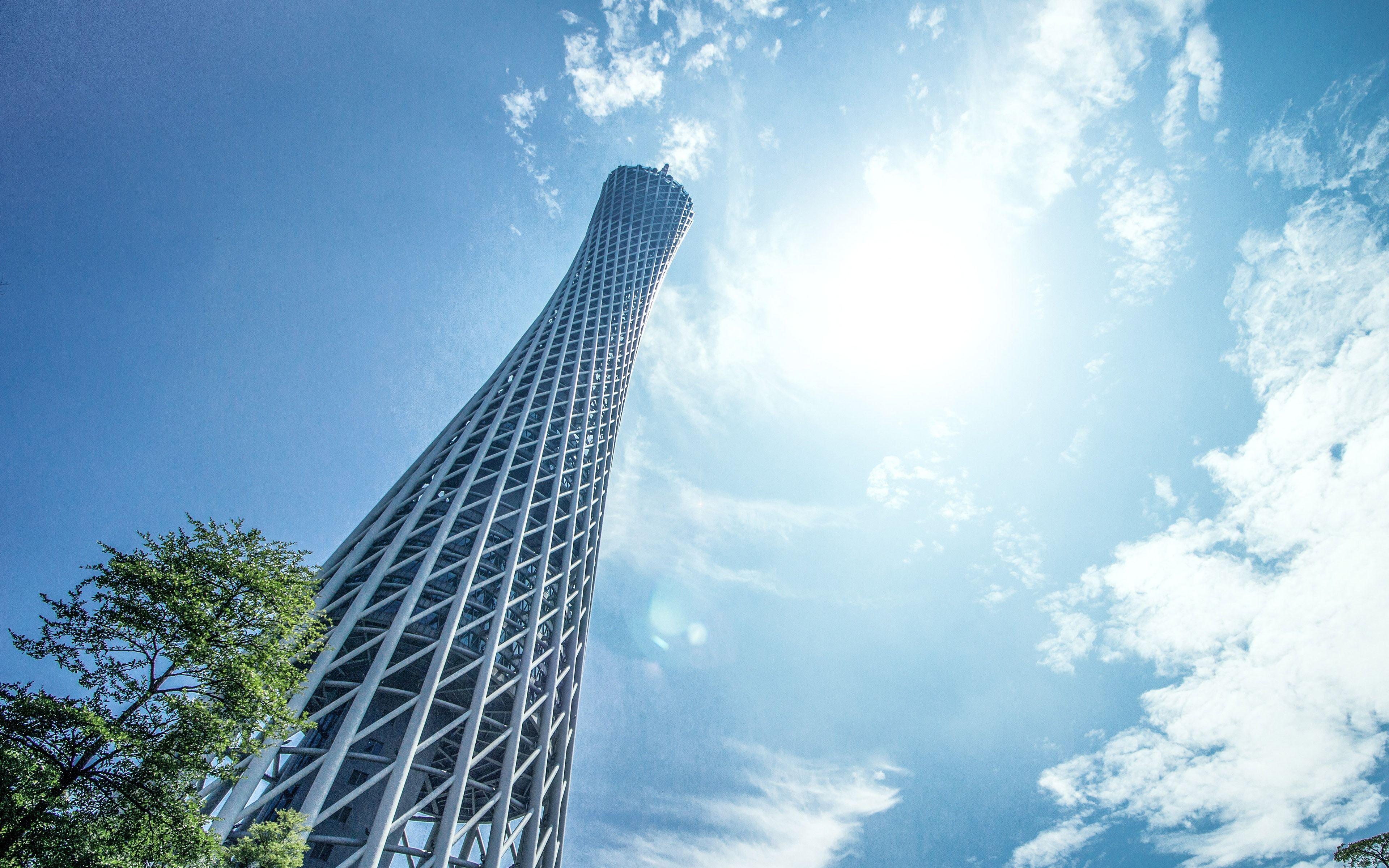 3840x2400 Download wallpaper Guangzhou Tower, 4k, chinese landmarks