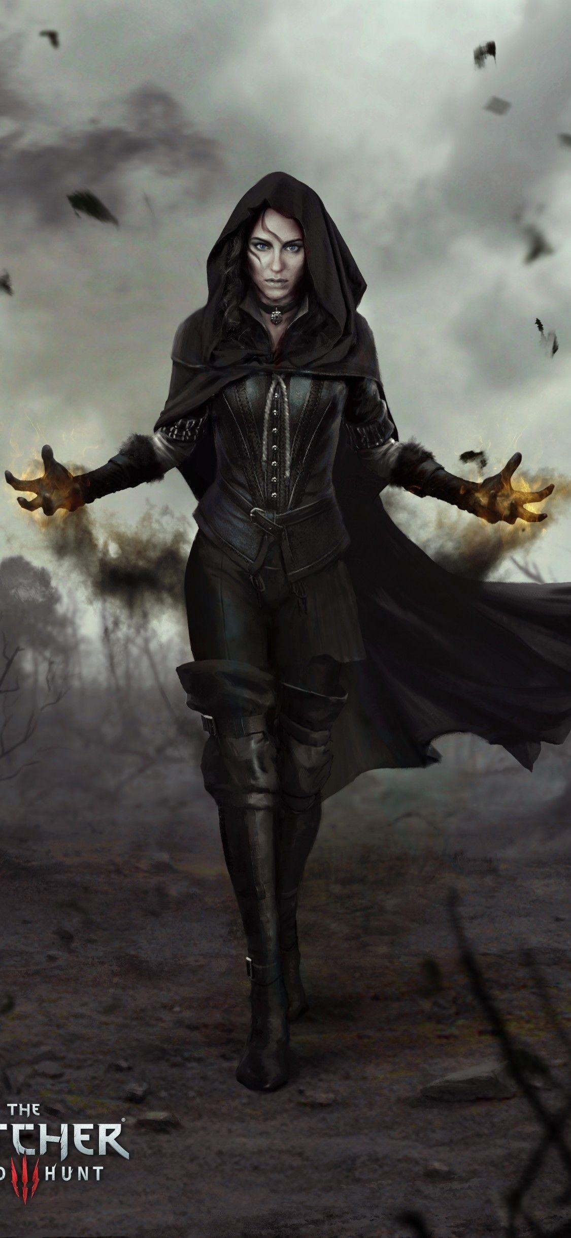 1125x2436 Download 1125x2436 The Witcher 3: Wild Hunt, Yennefer, Magic, Cape
