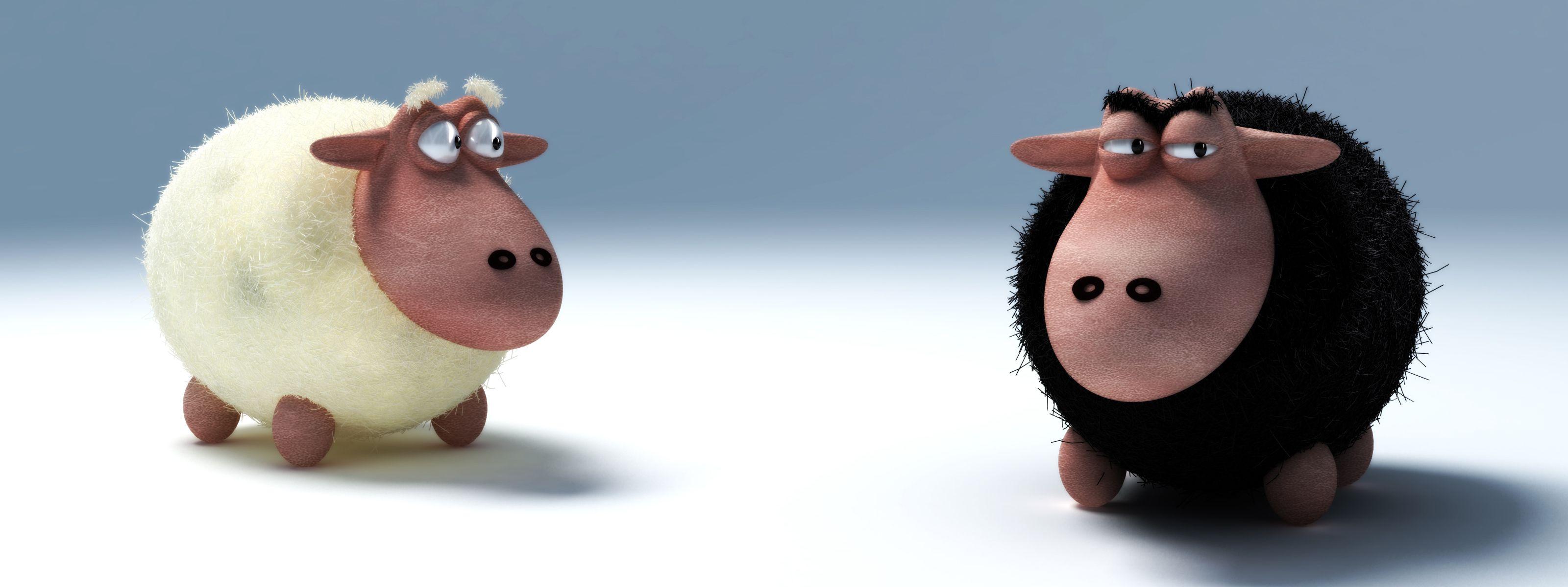 3200x1200 Black Sheep Wallpaper