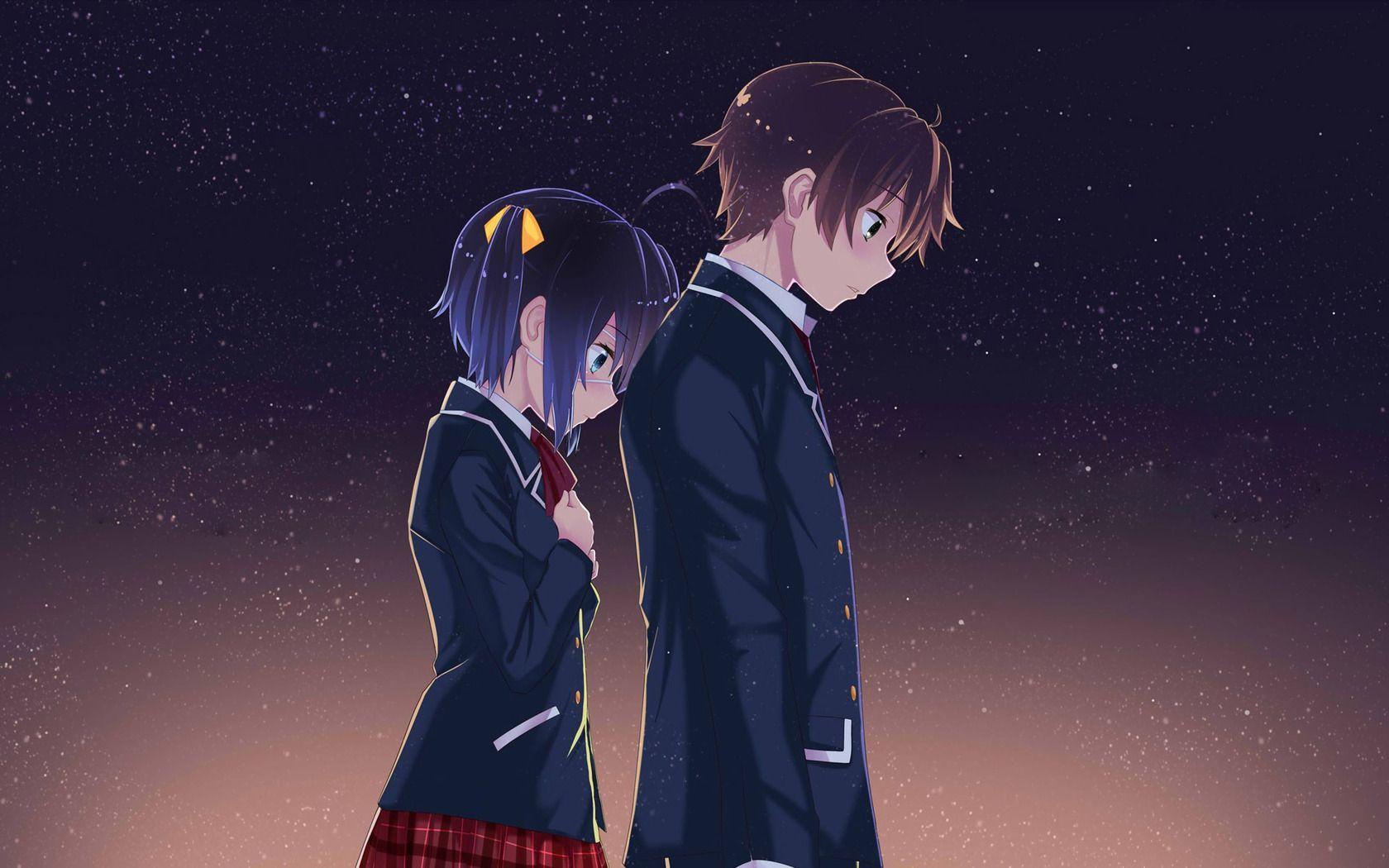 1680x1050 Yuuta Togashi & Rikka Takanashi Chuunibyou demo Koi ga Shitai!