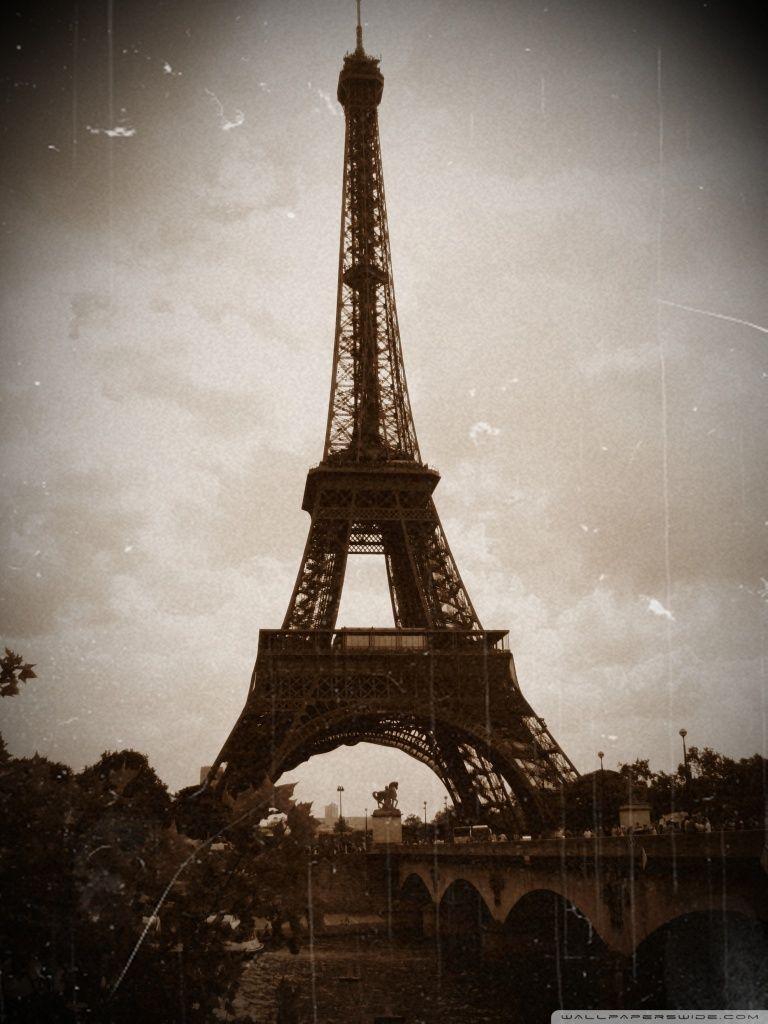 768x1024 Tower Eiffel Vintage Photography Ultra HD Desktop Background Wallpaper for : Tablet