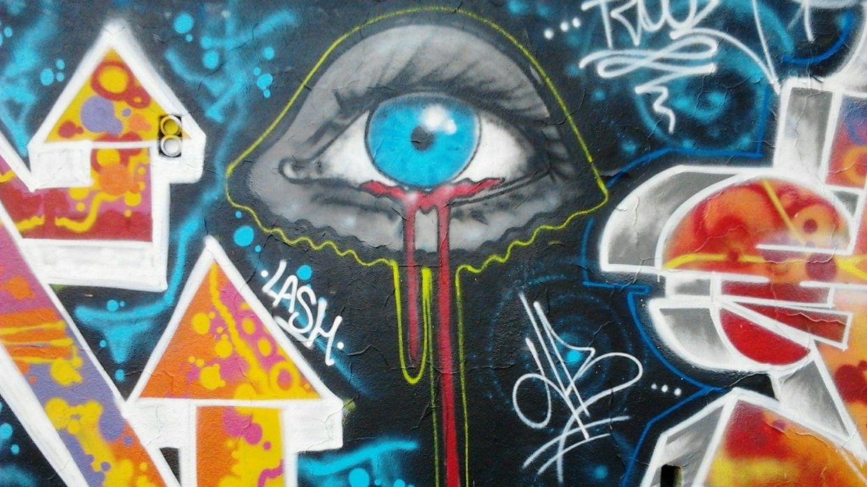 1244x700 Paintings eyes blood graffiti artwork all seeing eye wallpaper