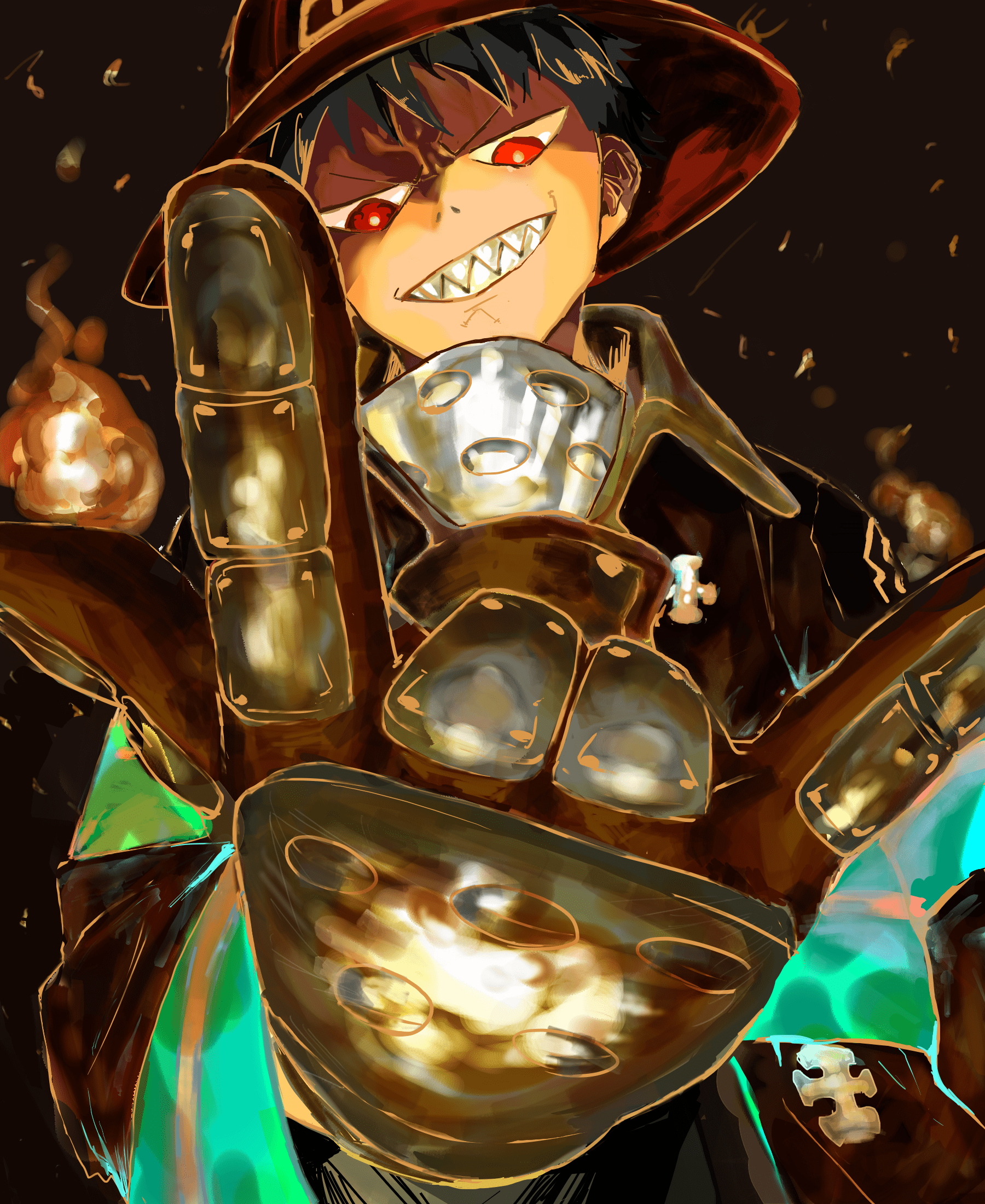 1800x2200 Shinra Kusakabe Wallpaper