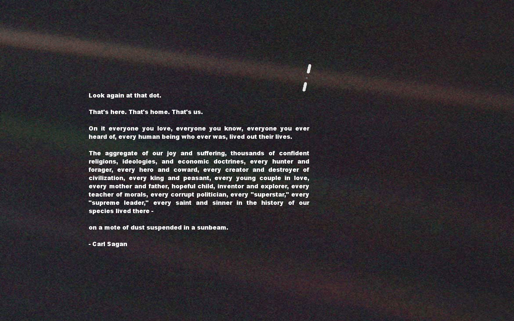 1680x1050 The pale blue dot and The blue marble