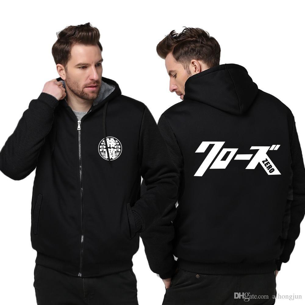 1000x1000 2018 Men Casual Hoodies Kurozu Crows Zero Logo