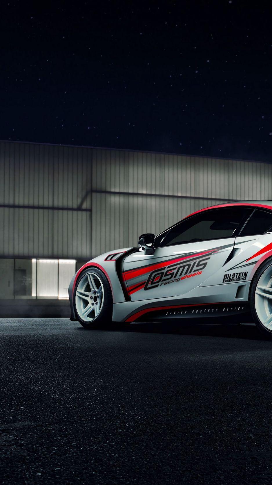 938x1668 Download wallpaper 938x1668 sportscar, white, side view, asphalt