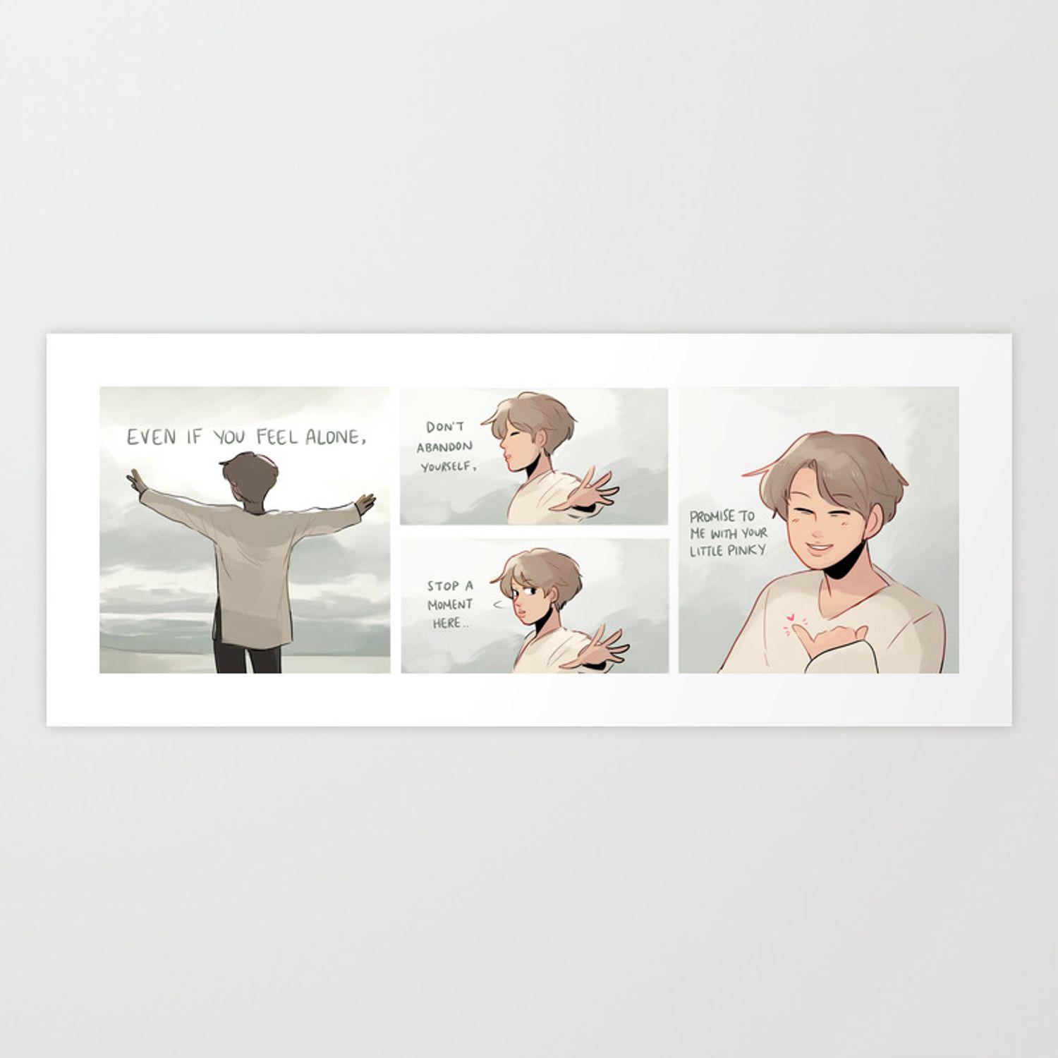 1500x1500 bts: jimin's promise Art Print