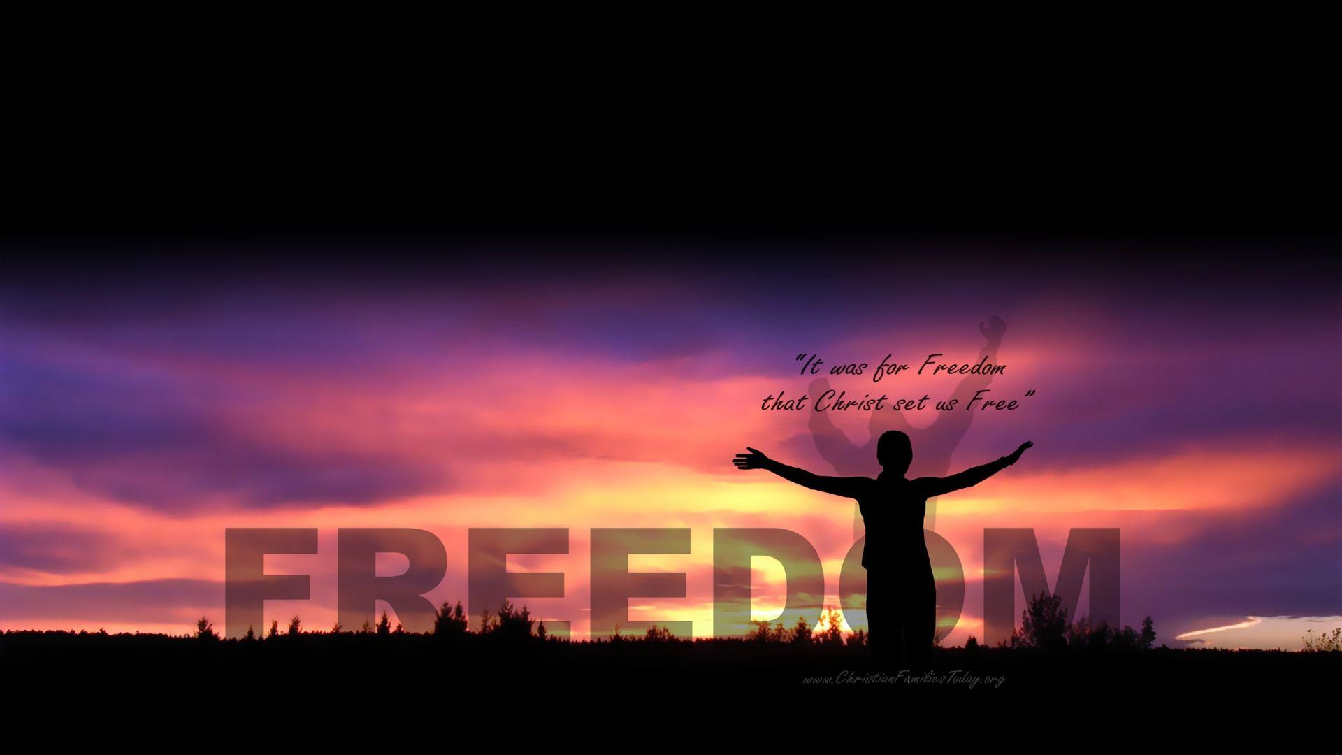 1920x1080 Freedom in Christ Wallpaper. Following